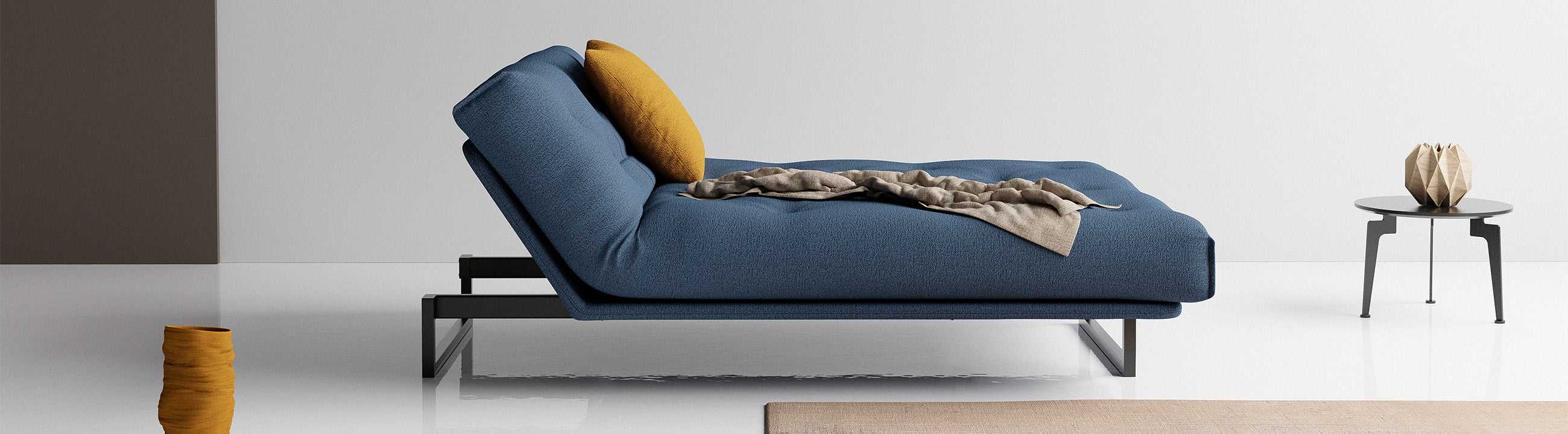 Fraction Bettsofa: Modernes Design, funktional, vielseitig, stilvoll, komfortabel.