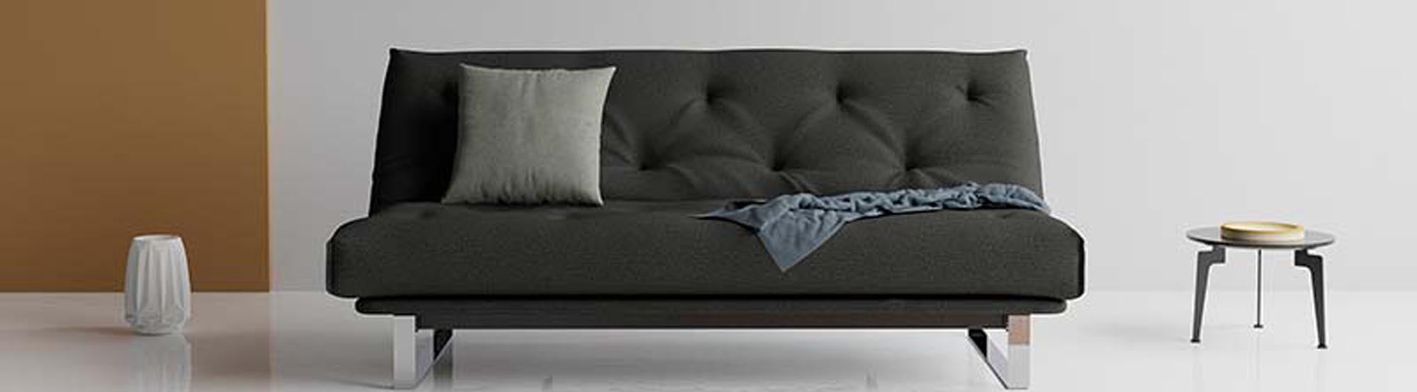 Stilvolles, minimalistisches Bettsofa für flexiblen Wohnkomfort.