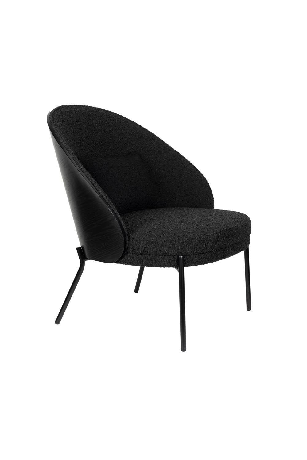 Loungesessel Rodin Bouclé in Schwarz präsentiert im Onlineshop von KAQTU Design AG. Sessel ist von Dutchbone