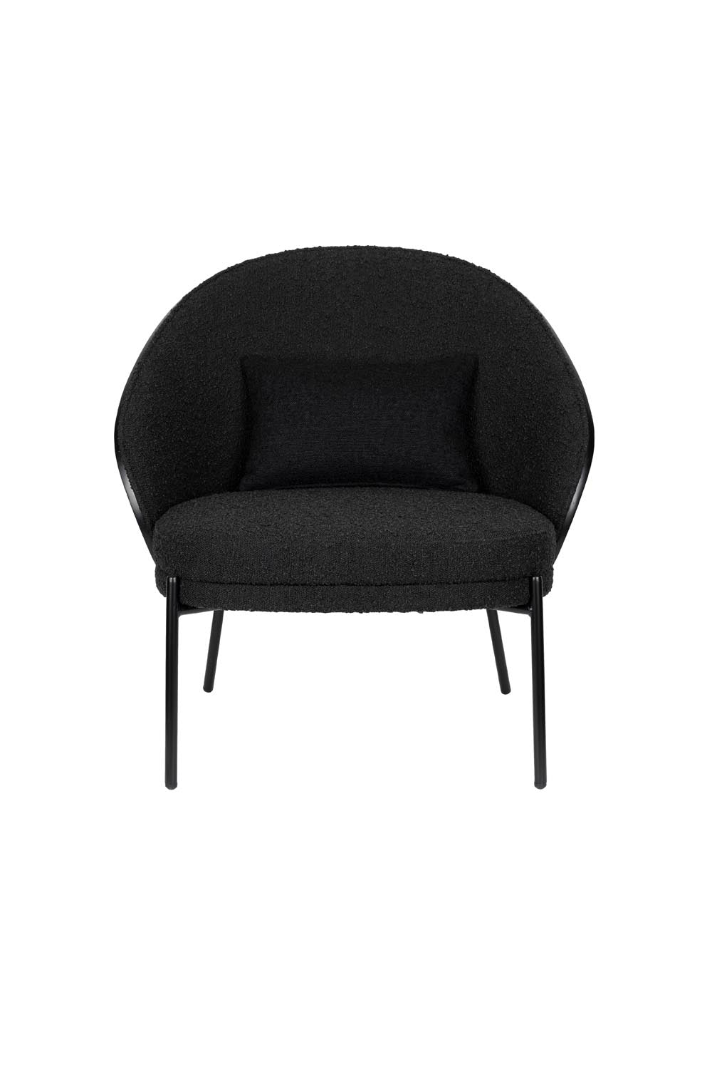 Loungesessel Rodin Bouclé in Schwarz präsentiert im Onlineshop von KAQTU Design AG. Sessel ist von Dutchbone