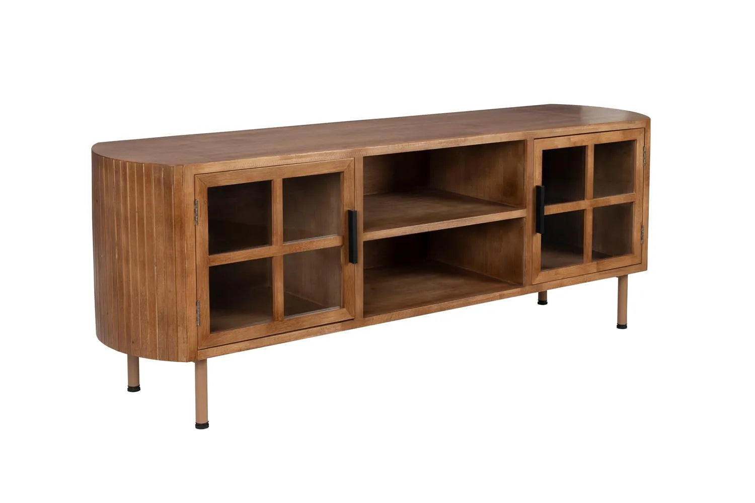 Stilvolles Yaz Sideboard Low aus Gummibaumholz von White Label Living.