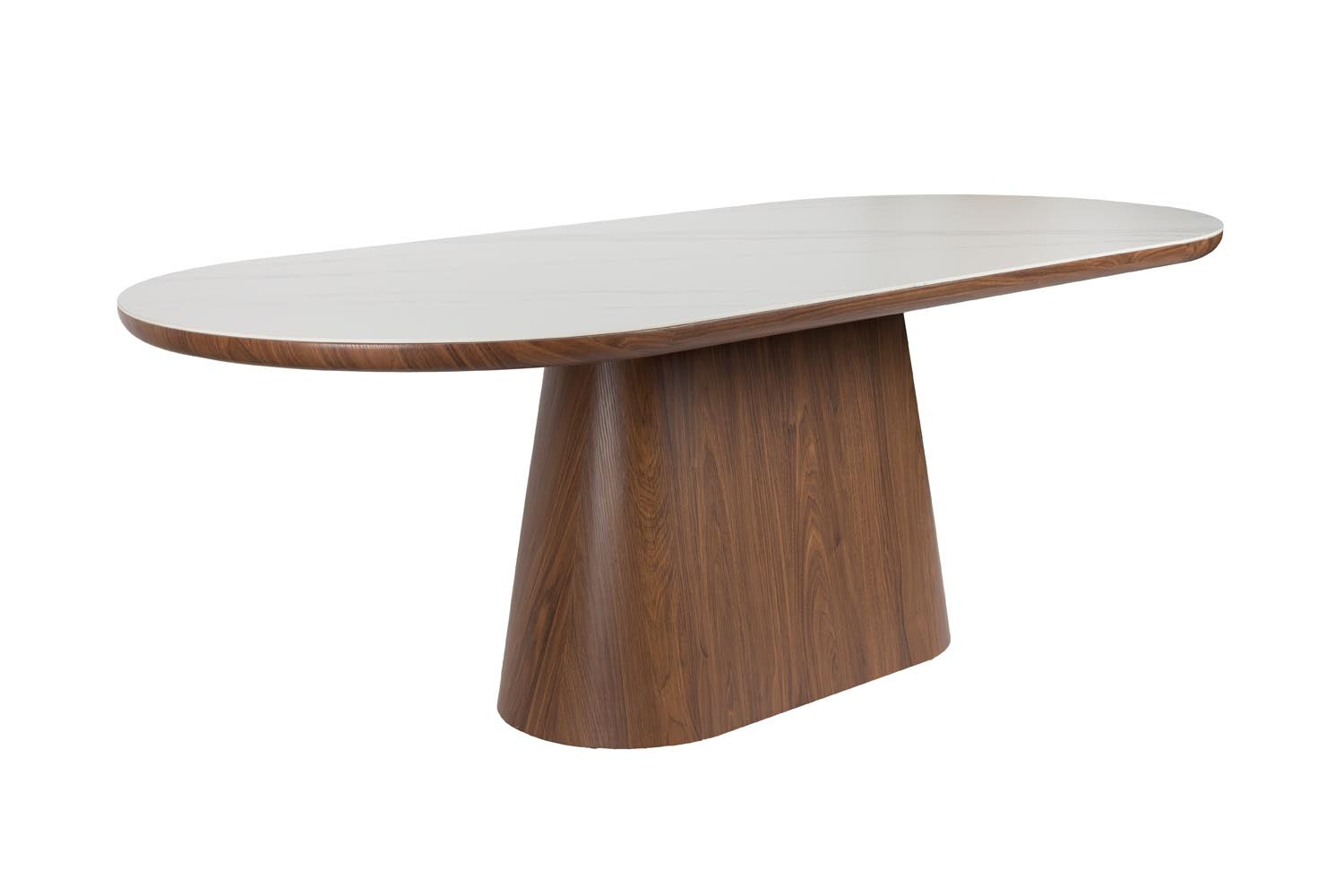 Almira Esstisch Oval in Walnut präsentiert im Onlineshop von KAQTU Design AG. Esstisch ist von White Label Living