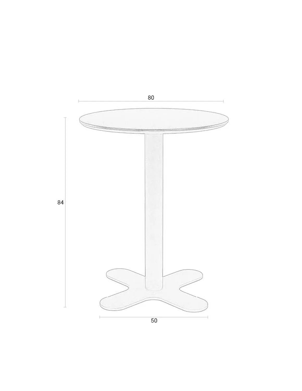 Sanjay Bistro Table in Black präsentiert im Onlineshop von KAQTU Design AG. Gartentisch ist von White Label Living