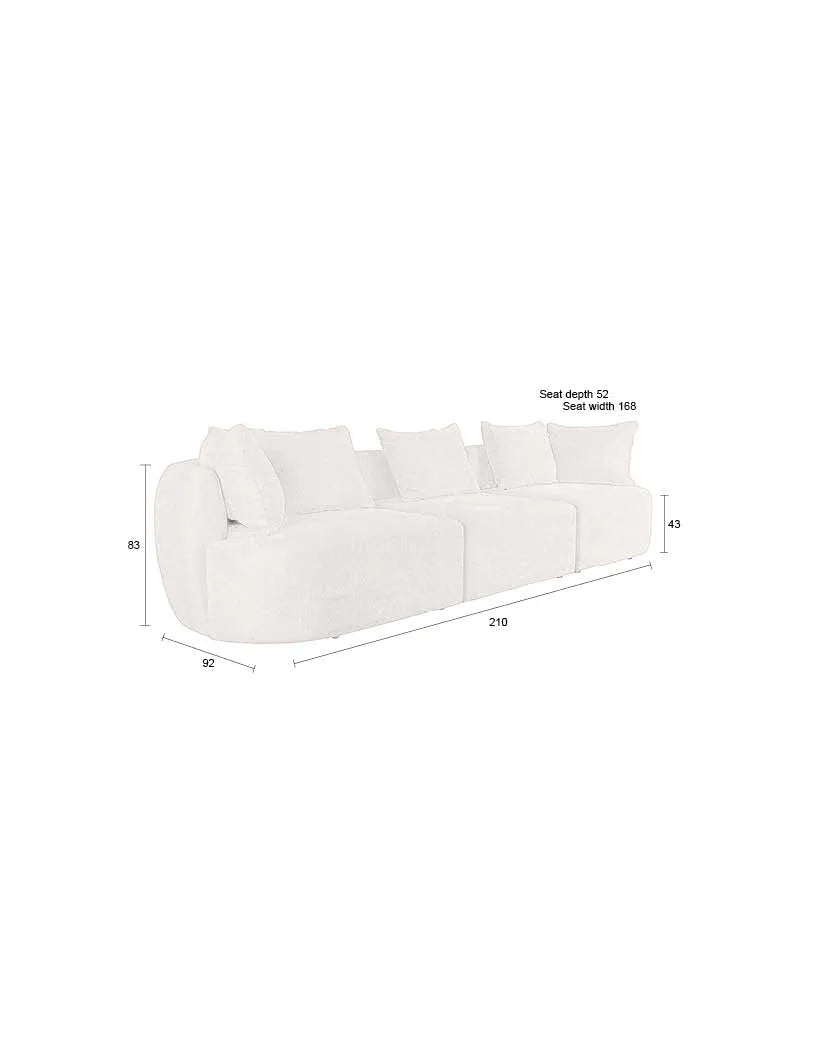 Rocca Sofa 4.5-Sitzer in Latte präsentiert im Onlineshop von KAQTU Design AG. 4er Sofa ist von Dutchbone