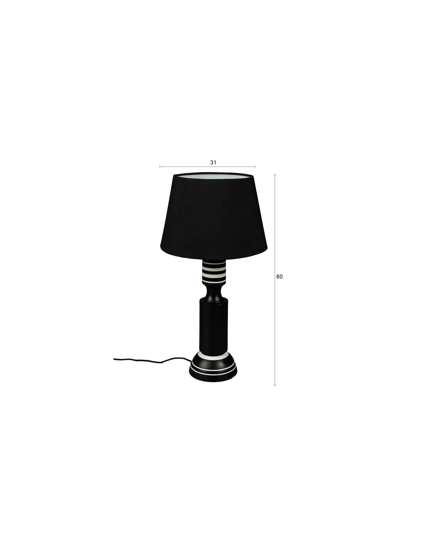 Tischlampe Virgil in Schwarz präsentiert im Onlineshop von KAQTU Design AG. Tischleuchte ist von Dutchbone