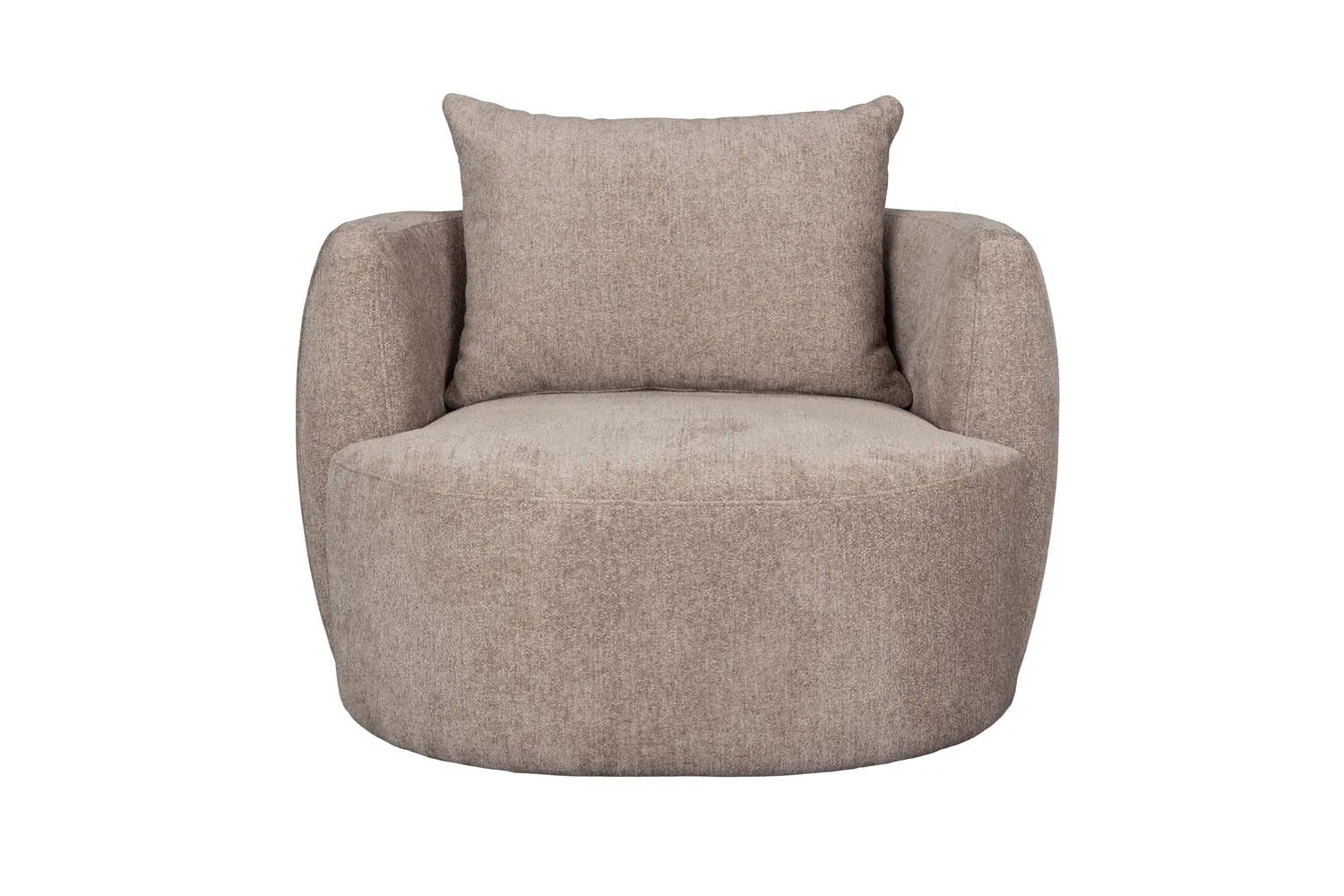 Rocca Lounge Stuhl in Cappuccino präsentiert im Onlineshop von KAQTU Design AG. Sessel ist von Dutchbone