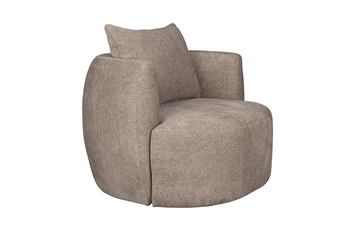 Rocca Lounge Stuhl in Cappuccino präsentiert im Onlineshop von KAQTU Design AG. Sessel ist von Dutchbone