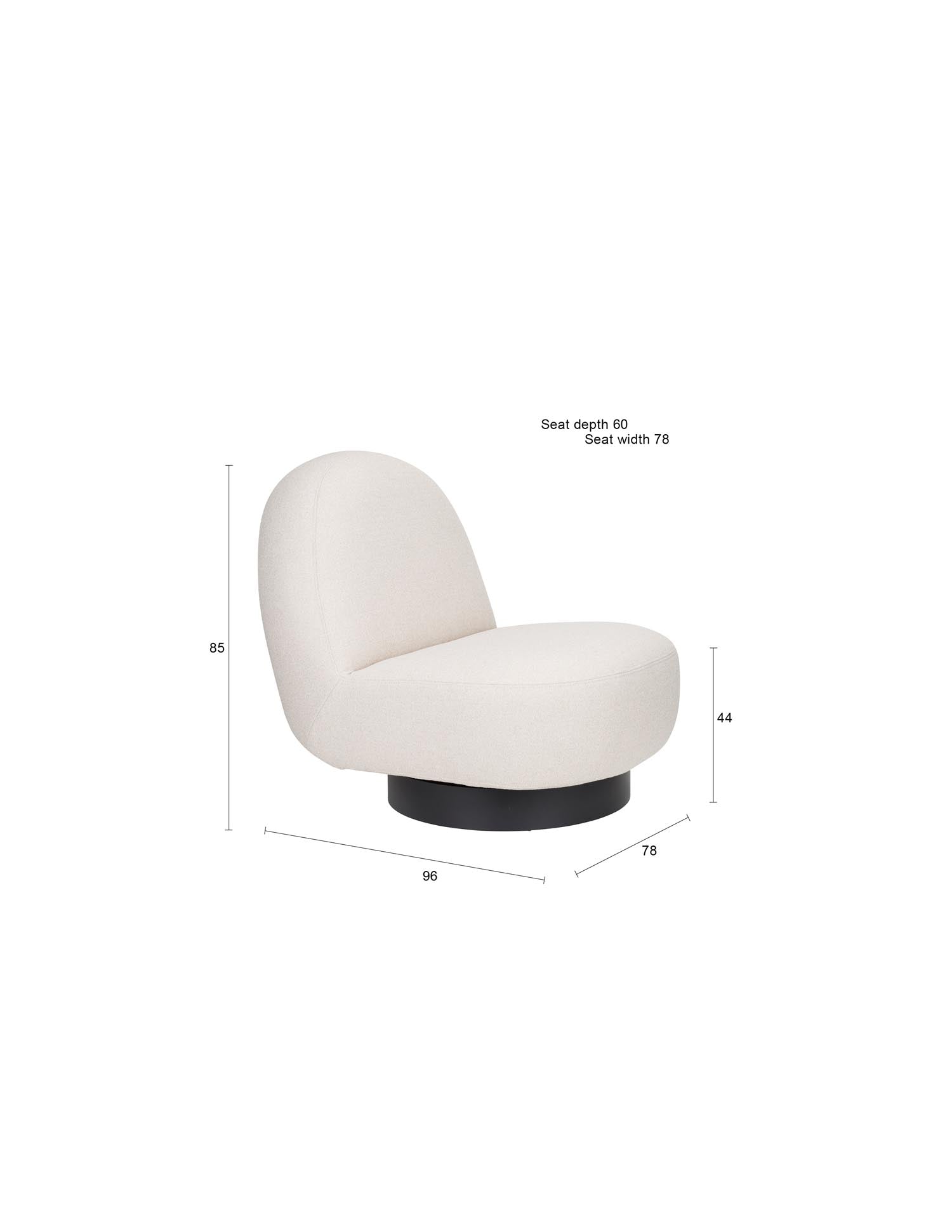 Sessel Eden in Latte Braun präsentiert im Onlineshop von KAQTU Design AG. Sessel ist von Zuiver