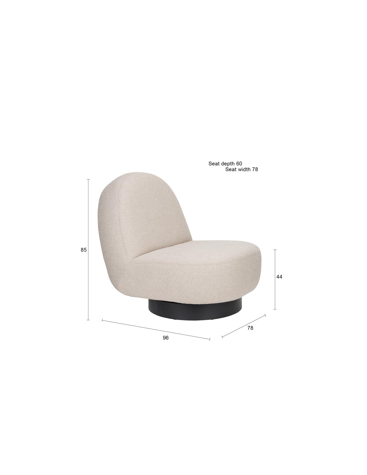 Sessel Eden in Cappucino präsentiert im Onlineshop von KAQTU Design AG. Sessel ist von Zuiver