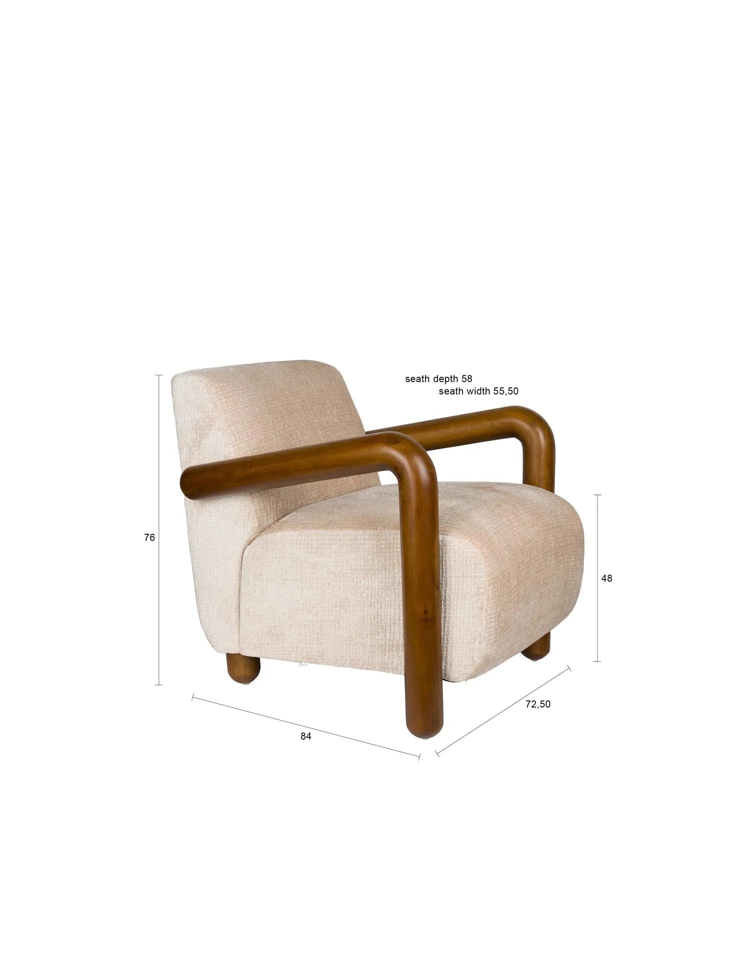 Loungesessel Robinson in Beige präsentiert im Onlineshop von KAQTU Design AG. Sessel ist von Dutchbone