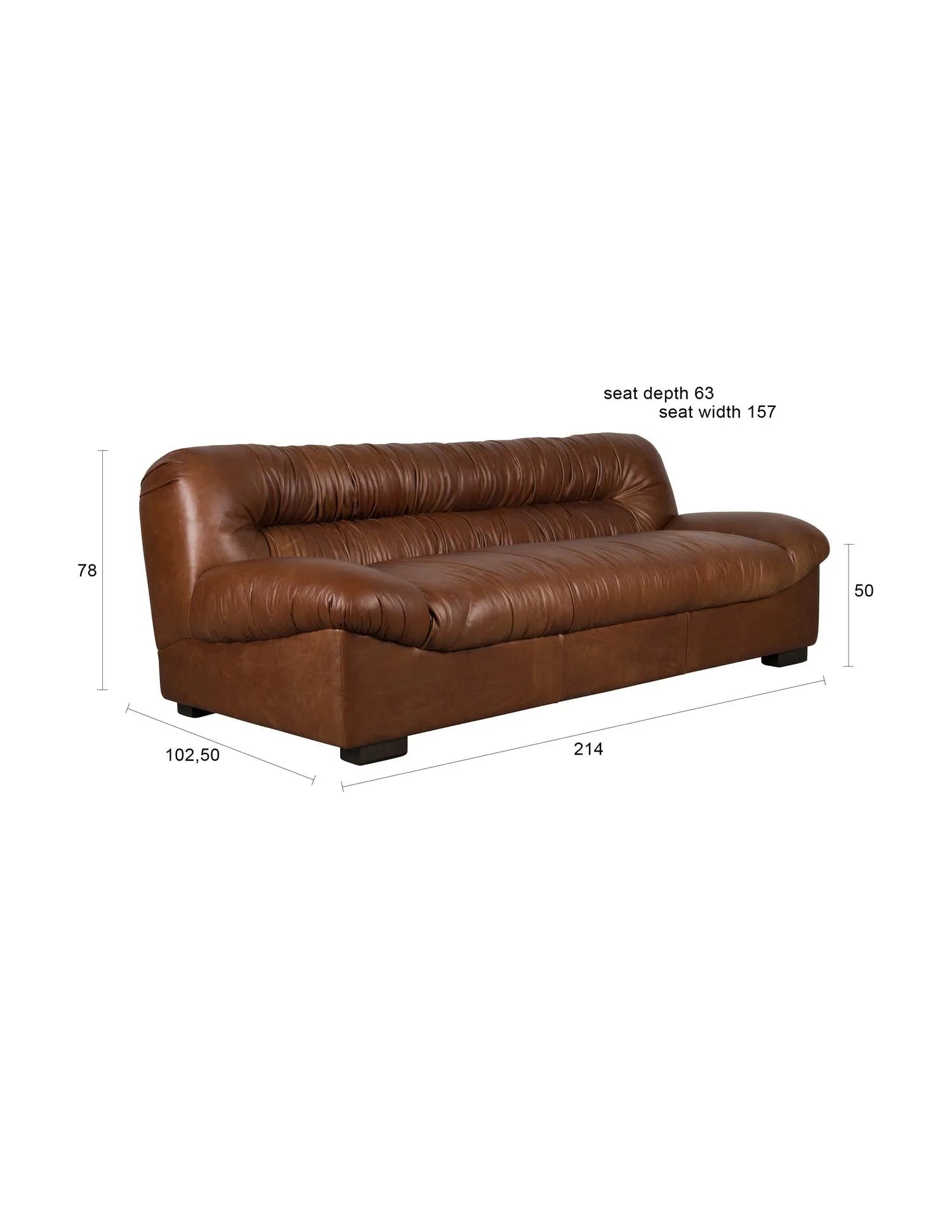 Sofa Douglas in Schokolade präsentiert im Onlineshop von KAQTU Design AG. 2er Sofa ist von Dutchbone