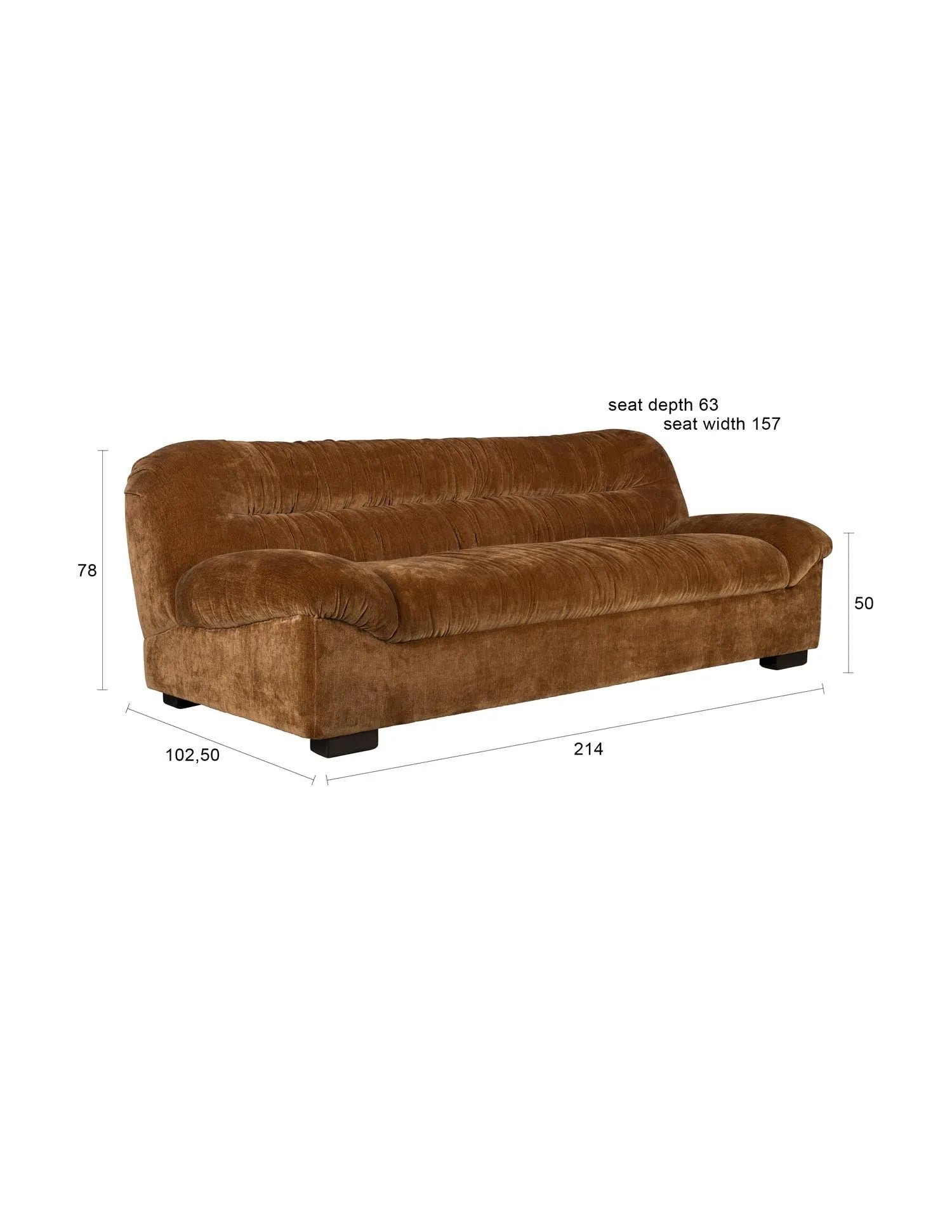 Sofa Douglas in Cognac präsentiert im Onlineshop von KAQTU Design AG. 2er Sofa ist von Dutchbone