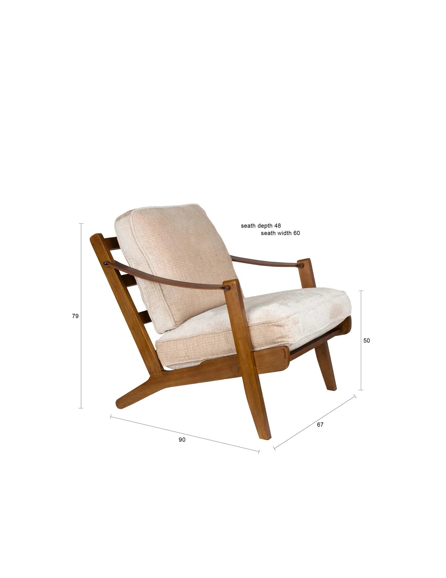 Loungesessel Washington in Beige präsentiert im Onlineshop von KAQTU Design AG. Sessel ist von Dutchbone