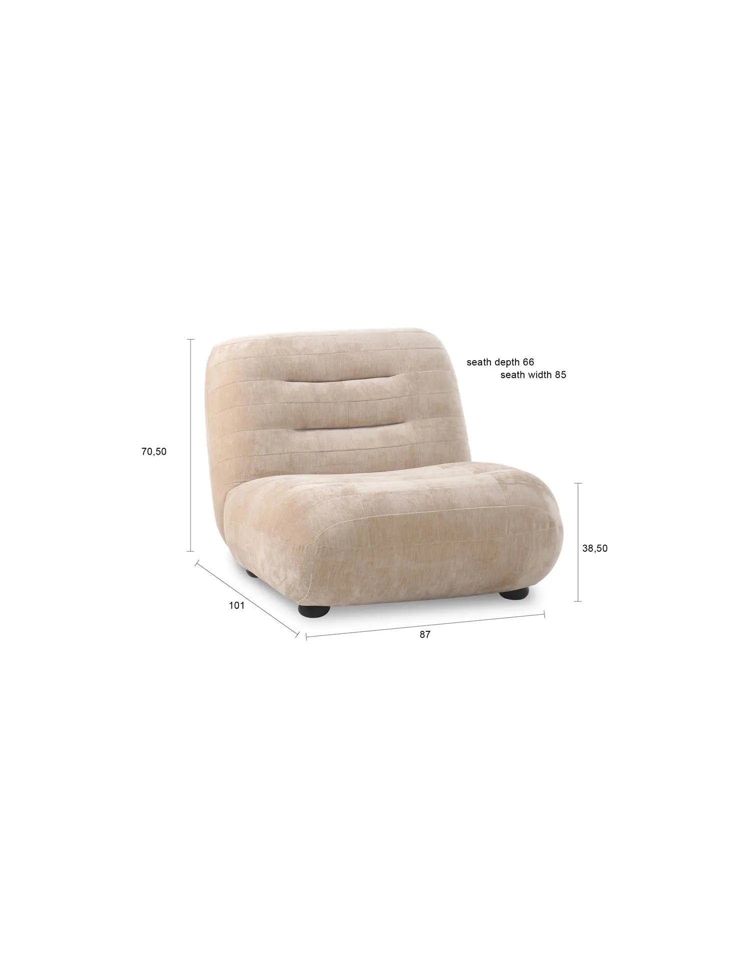 Loungesessel Wyatt in Beige präsentiert im Onlineshop von KAQTU Design AG. Sessel ist von Dutchbone