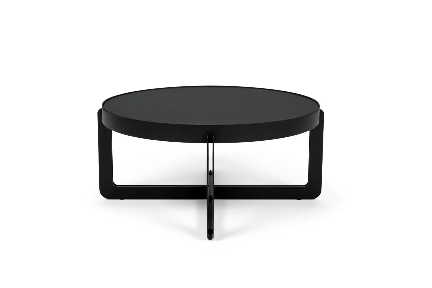 Couchtisch Centre Rund  in Schwarz präsentiert im Onlineshop von KAQTU Design AG. Beistelltisch ist von Zuiver