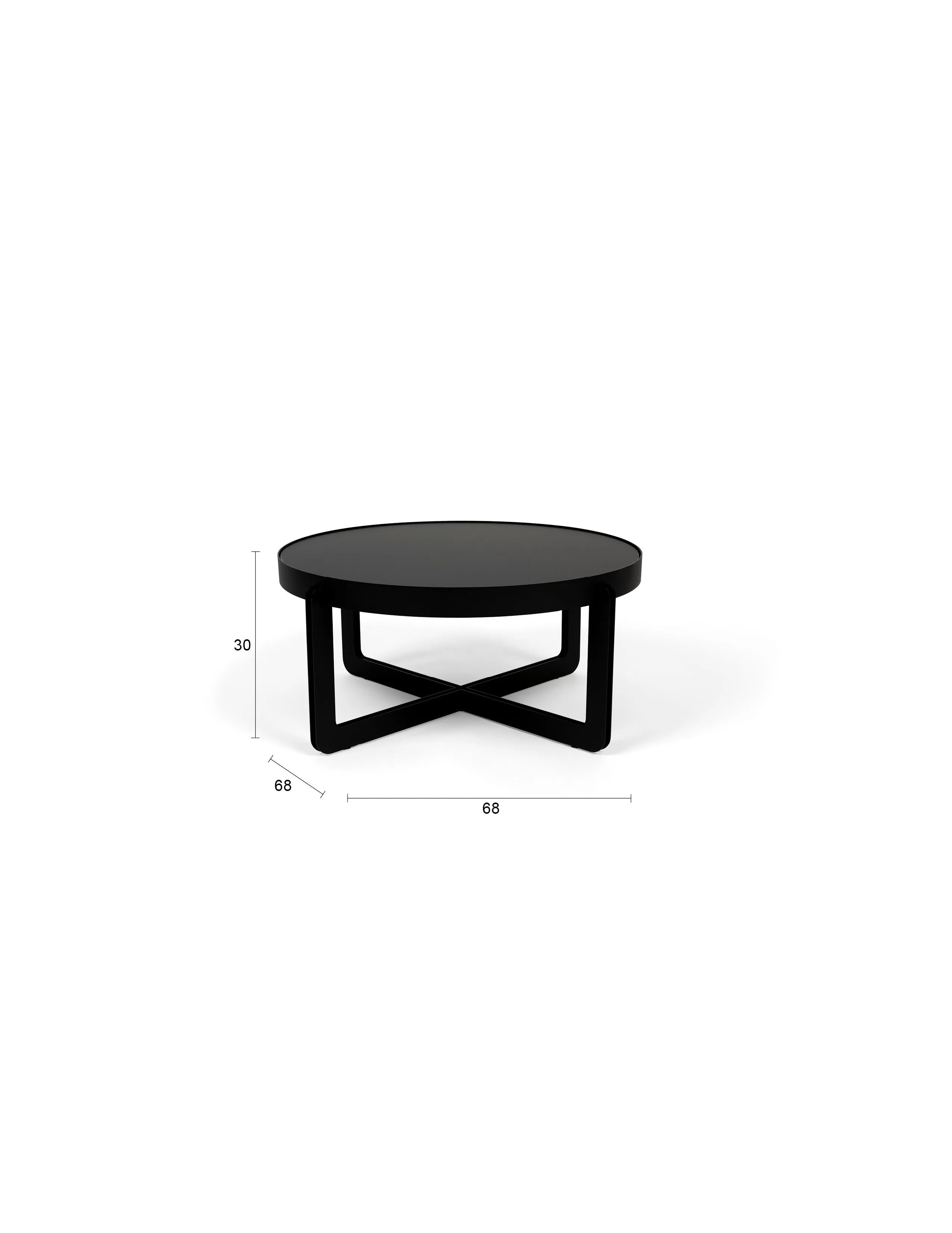 Couchtisch Centre Rund  in Schwarz präsentiert im Onlineshop von KAQTU Design AG. Beistelltisch ist von Zuiver