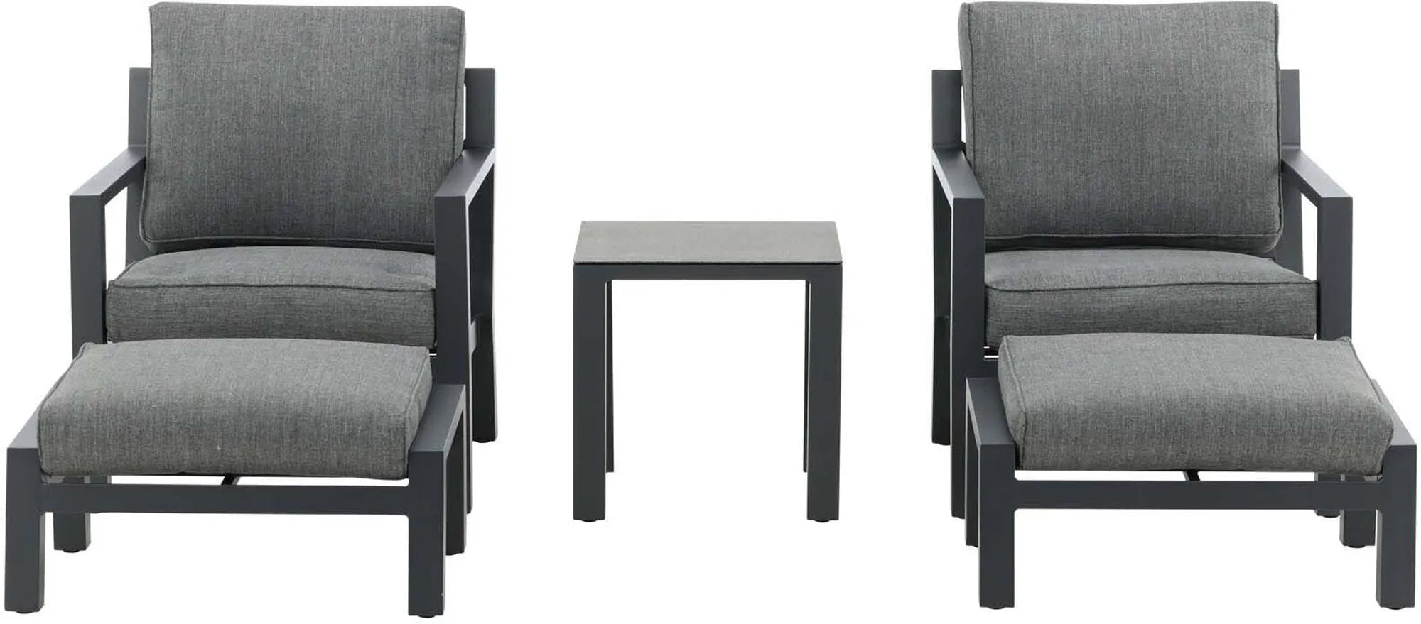 Barcelona Lounge Outdoorset 50cm in Schwarz präsentiert im Onlineshop von KAQTU Design AG. Loungeset ist von Venture Home