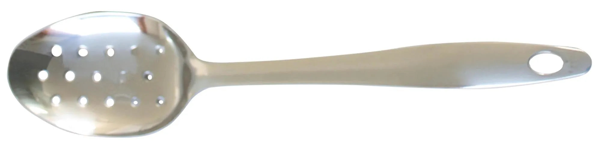 Eleganter, gelochter Servierlöffel aus Edelstahl (32x7cm) von Maison Truffe – ideal für stilvolles und praktisches Servieren.