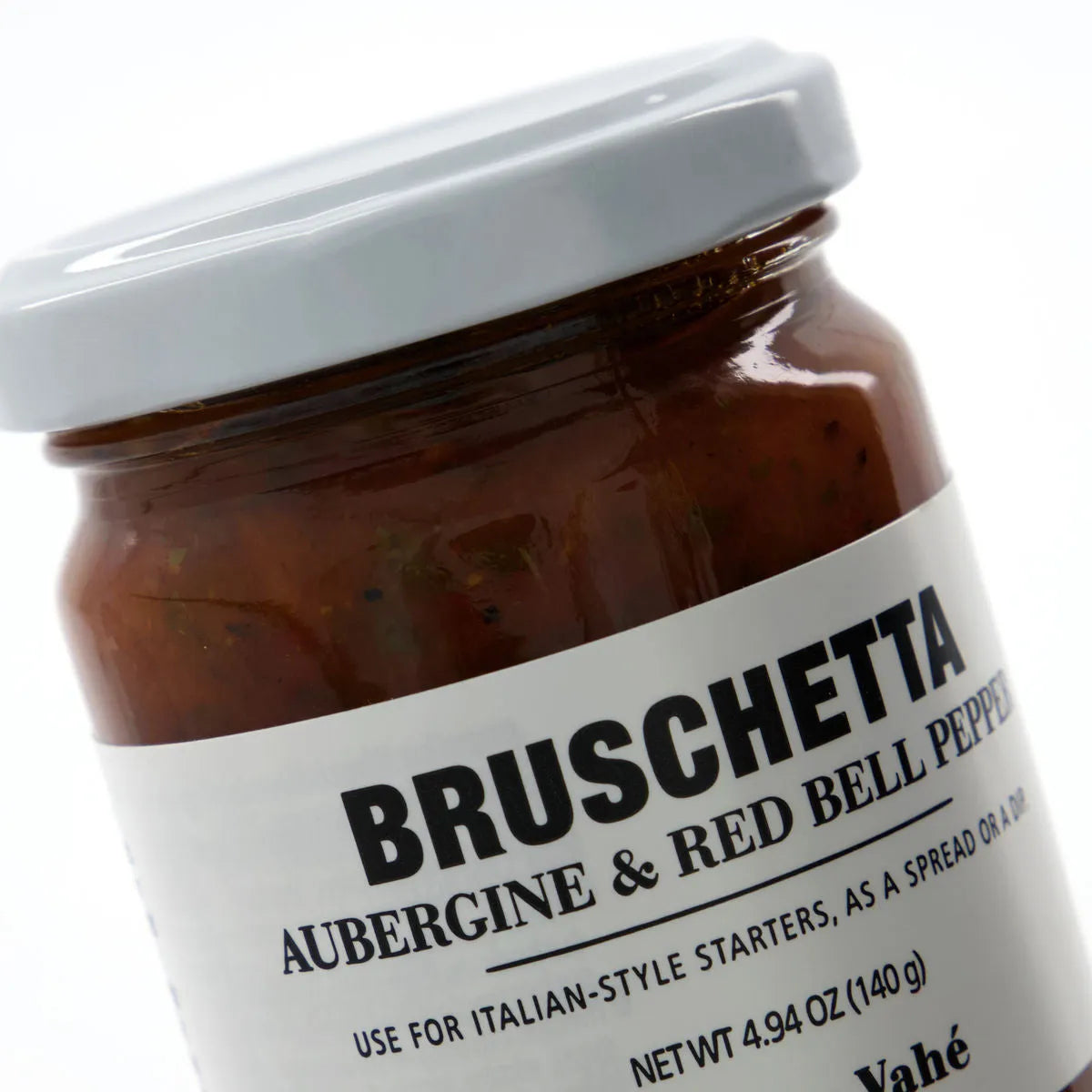 Bruschetta, aubergine & red bell Pfeffer in  präsentiert im Onlineshop von KAQTU Design AG. Lebensmittel ist von Nicolas Vahé