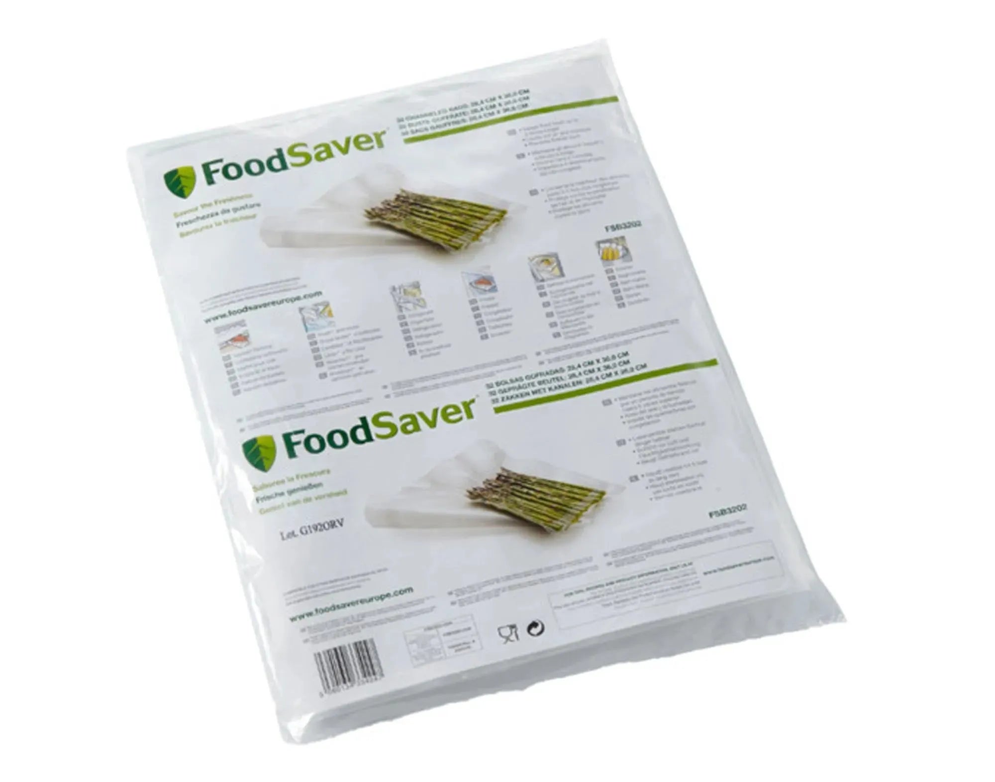 FOODSAVER Vakuumierbeutel: 32 Stück, 3.78 l, BPA-frei, wiederverwendbar, ideal für Frische, Gefrierschutz, Sous-vide.