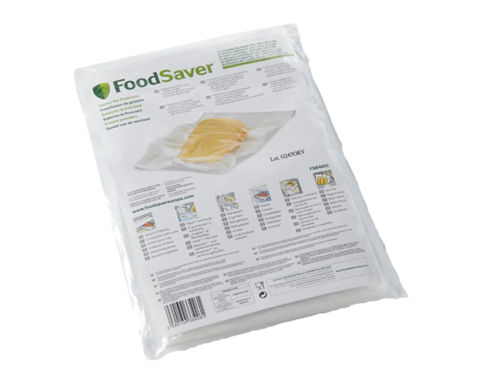 48 reißfeste, BPA-freie FOODSAVER Vakuumierbeutel (0,94 l) für frische, lang haltbare Lebensmittel. Ideal für Sous-Vide.