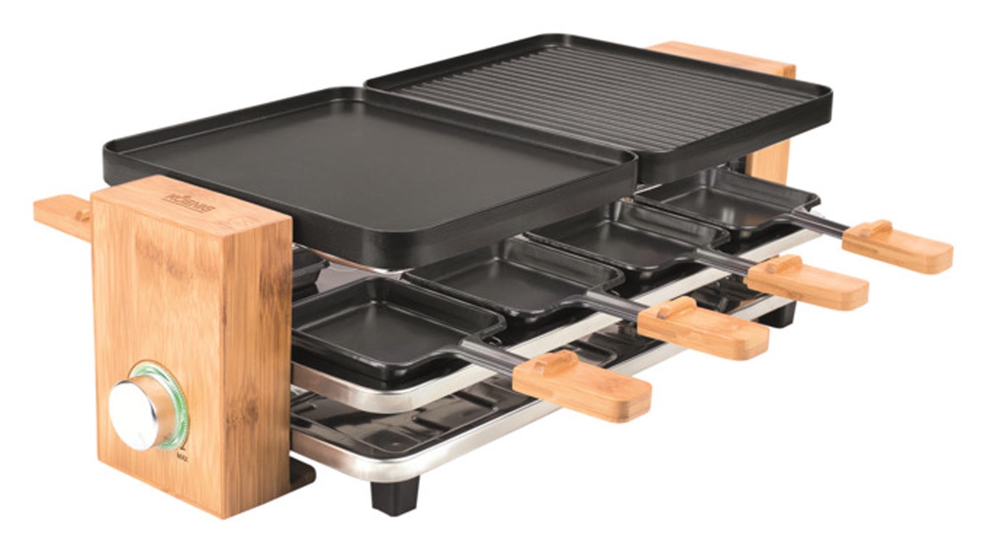 Raclettegrill Bamboo 8 Personen in  präsentiert im Onlineshop von KAQTU Design AG. Fondue/Raclette ist von KOENIG