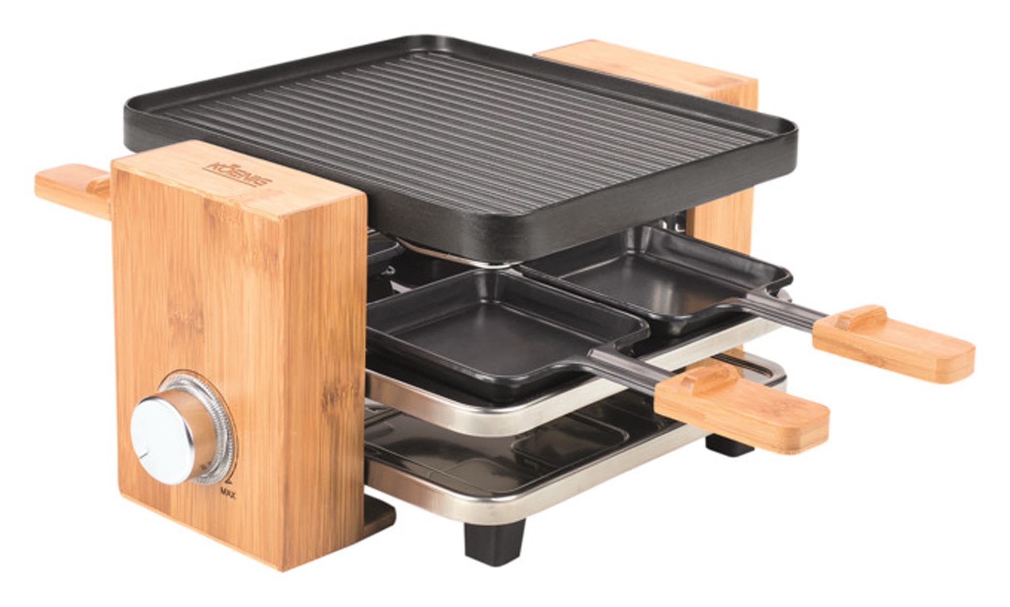 Raclettegrill Bamboo 4 Personen in  präsentiert im Onlineshop von KAQTU Design AG. Fondue/Raclette ist von KOENIG