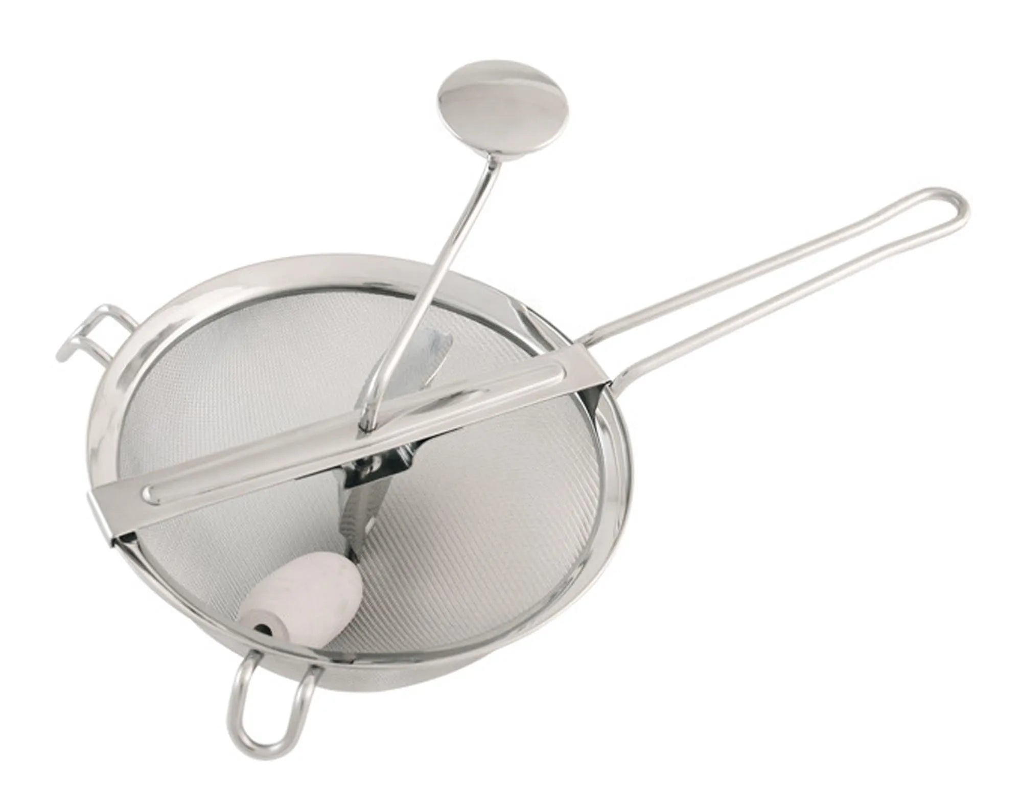 Das Passiersieb Inox ø 20 cm von EVA COLLECTION: Hochwertiger Edelstahl, feine Maschen, ergonomischer Griff, spülmaschinenfest, ideal für Saucen und Pürees.