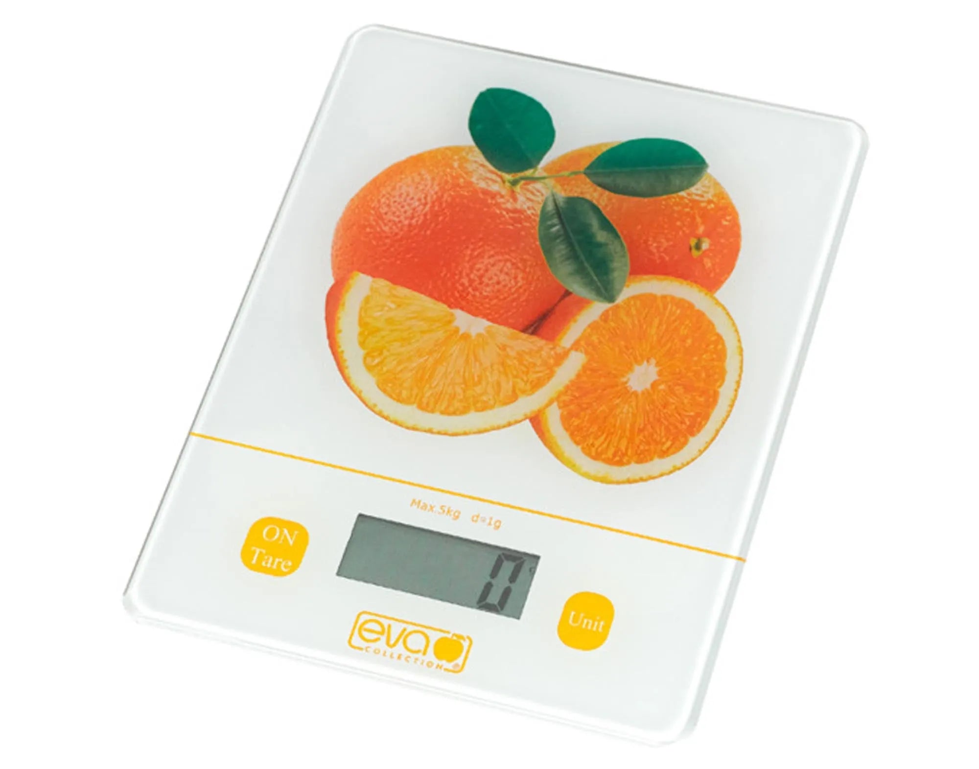 Küchenwaage Orange digital 5kg in  präsentiert im Onlineshop von KAQTU Design AG. Waage ist von EVA COLLECTION