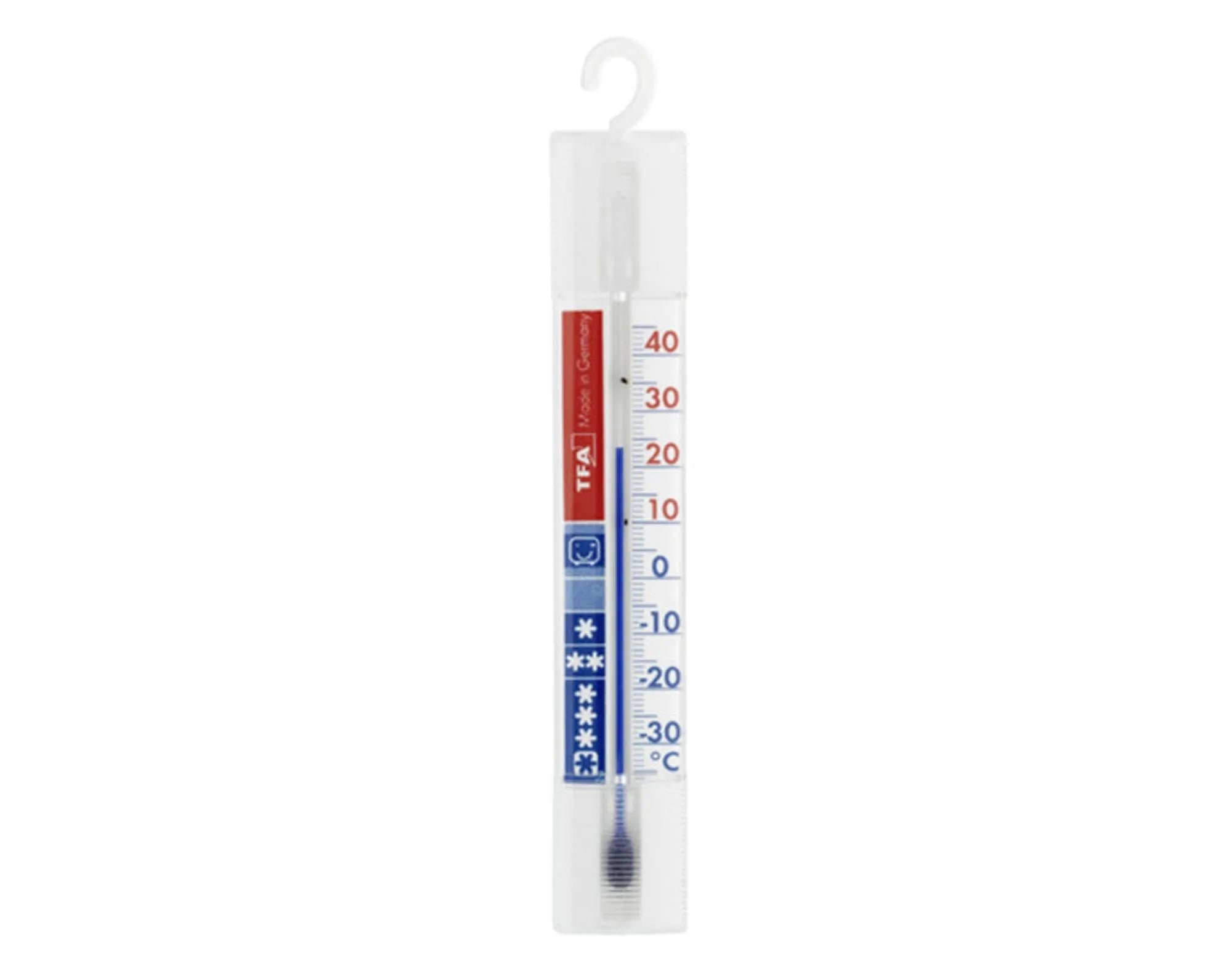 Präzises TFA Kühlthermometer 24x9x15.5cm: Robuster Kunststoff, klare Skala, ideal für Kühlschränke. Perfekte Lagerung garantiert!