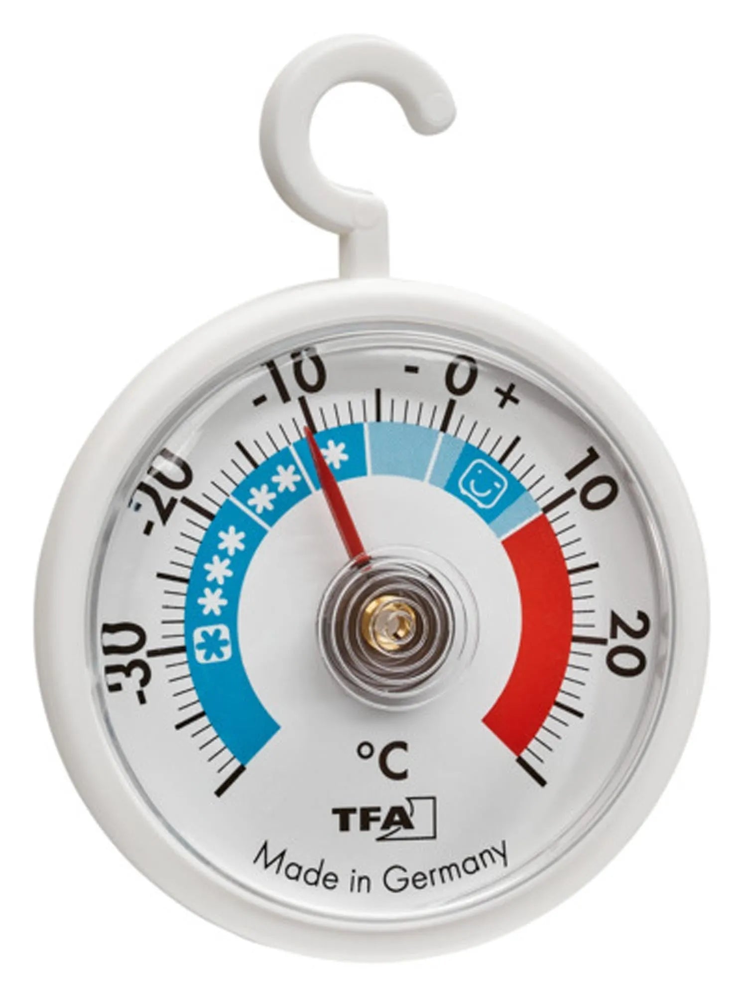 Präzises TFA Kühlthermometer ø 5.2 cm: Ideal zur Überwachung der Kühlschranktemperatur für frische und sichere Lebensmittel.