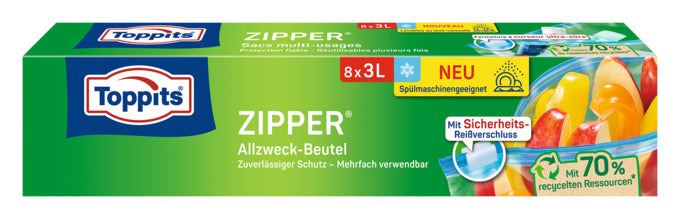 Allzweckbeutel Zipper 3 l in  präsentiert im Onlineshop von KAQTU Design AG. Küchenhelfer ist von TOPPITS