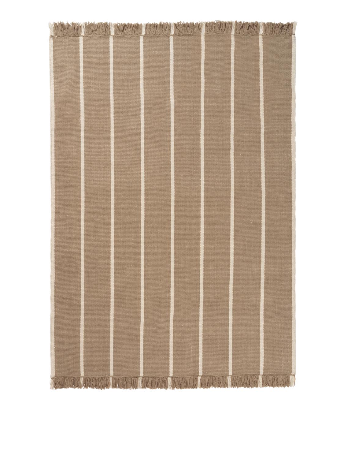 Calm Kelim Teppich 140 x 200  in  Dark Sand/Offwhite präsentiert im Onlineshop von KAQTU Design AG. Teppich ist von Ferm Living