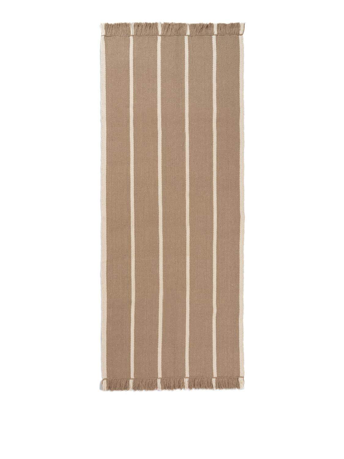 Calm Kelim Runner 80 x 200  in  Dark Sand/Offwhite präsentiert im Onlineshop von KAQTU Design AG. Teppich ist von Ferm Living