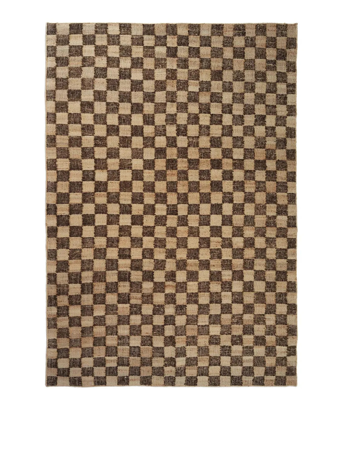 Check Wool Jute Teppich 200 x 300, Teppich, KAQTU Design