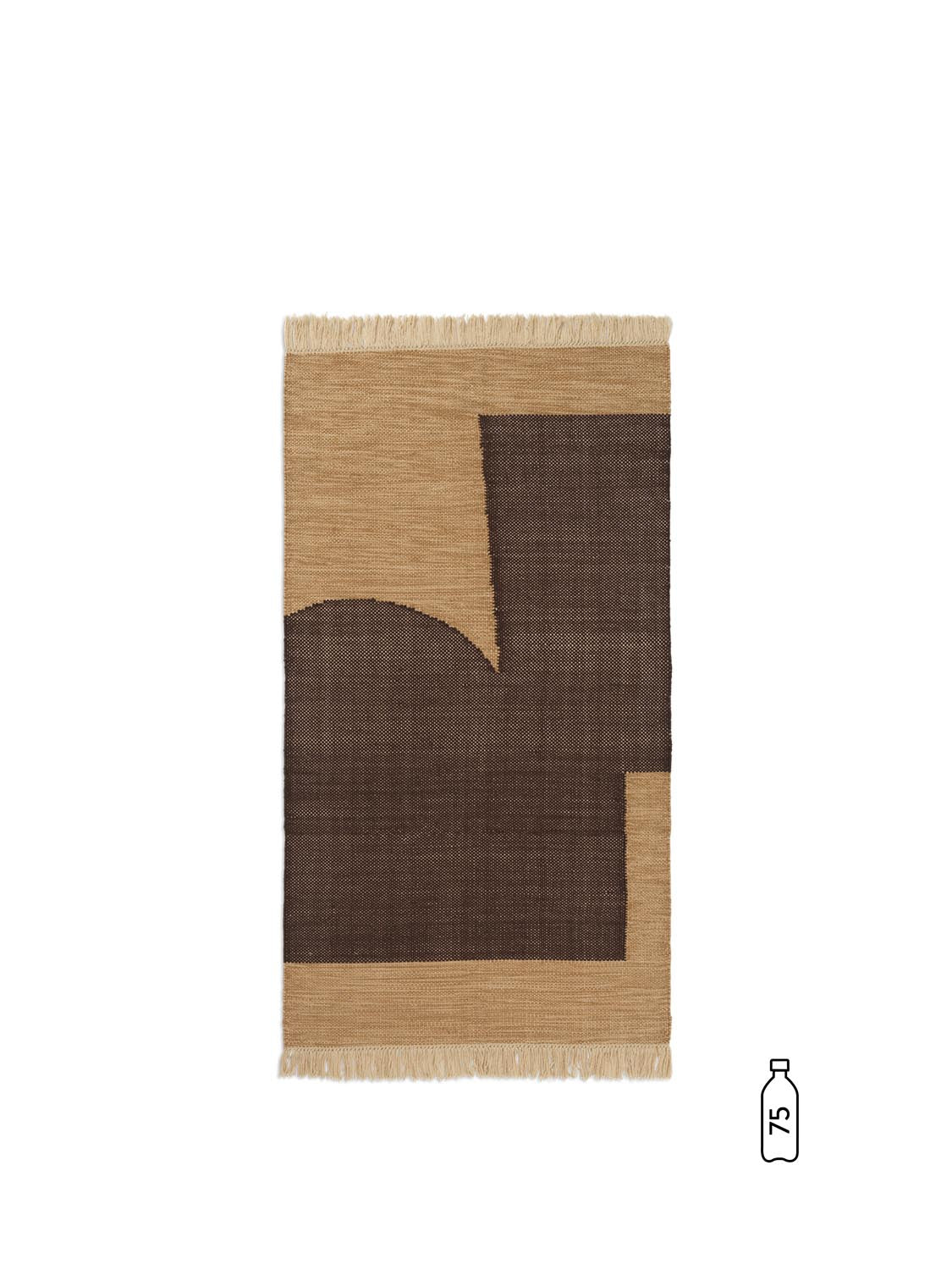 Forene Teppich 80 x 140  in  Tan/Chocolate präsentiert im Onlineshop von KAQTU Design AG. Teppich ist von Ferm Living