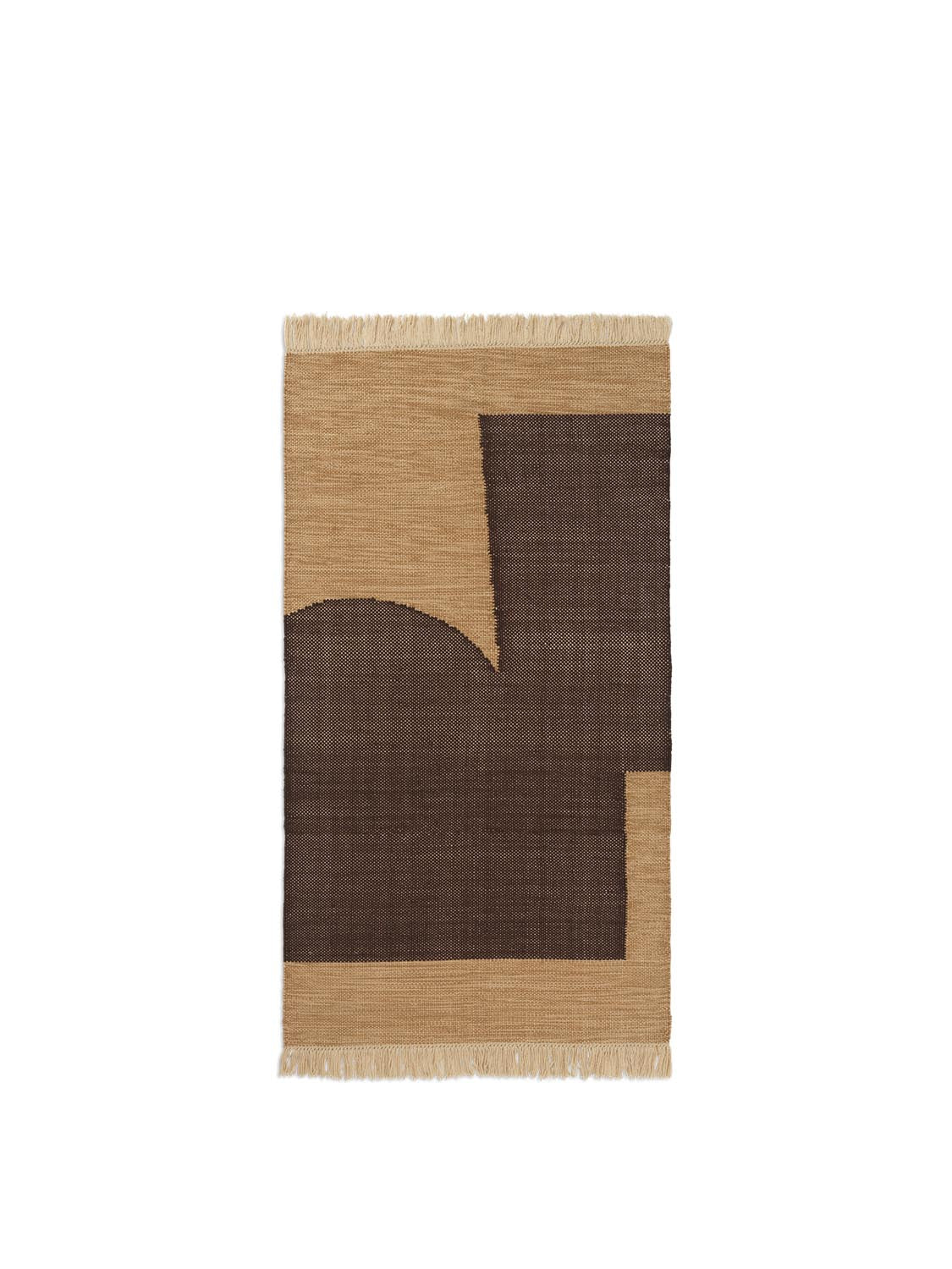 Forene Teppich 80 x 140  in  Tan/Chocolate präsentiert im Onlineshop von KAQTU Design AG. Teppich ist von Ferm Living