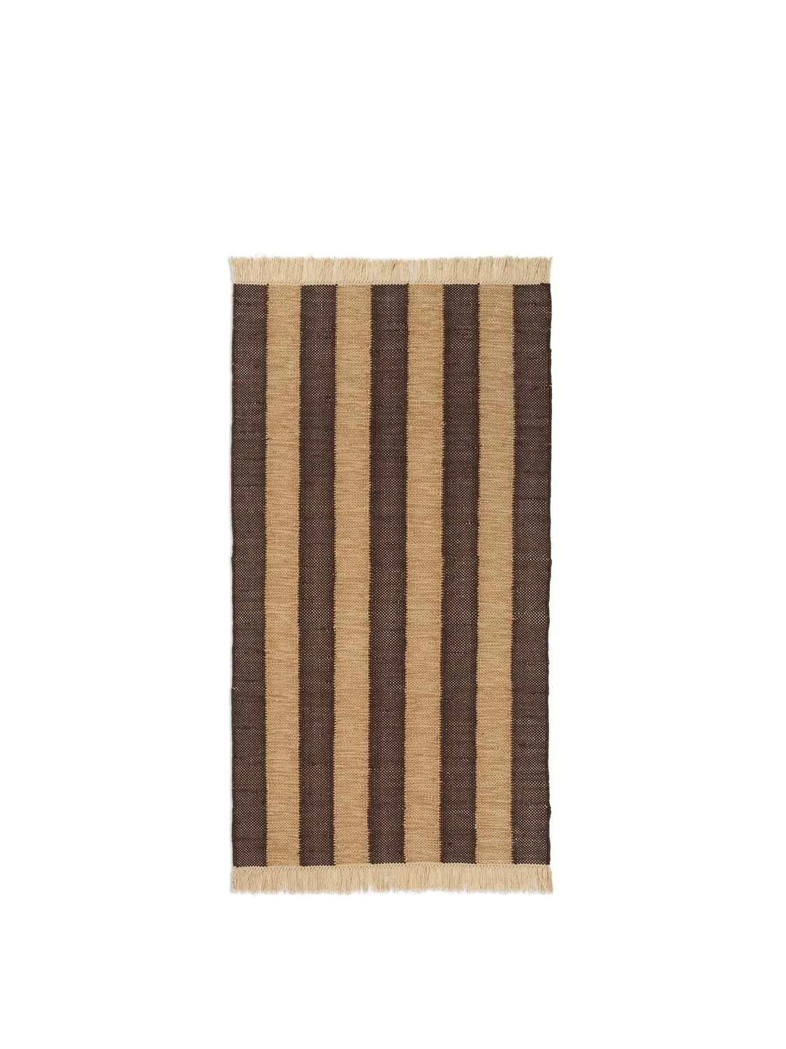 Ives Teppich 80 x 140  in  Tan/Chocolate präsentiert im Onlineshop von KAQTU Design AG. Teppich ist von Ferm Living