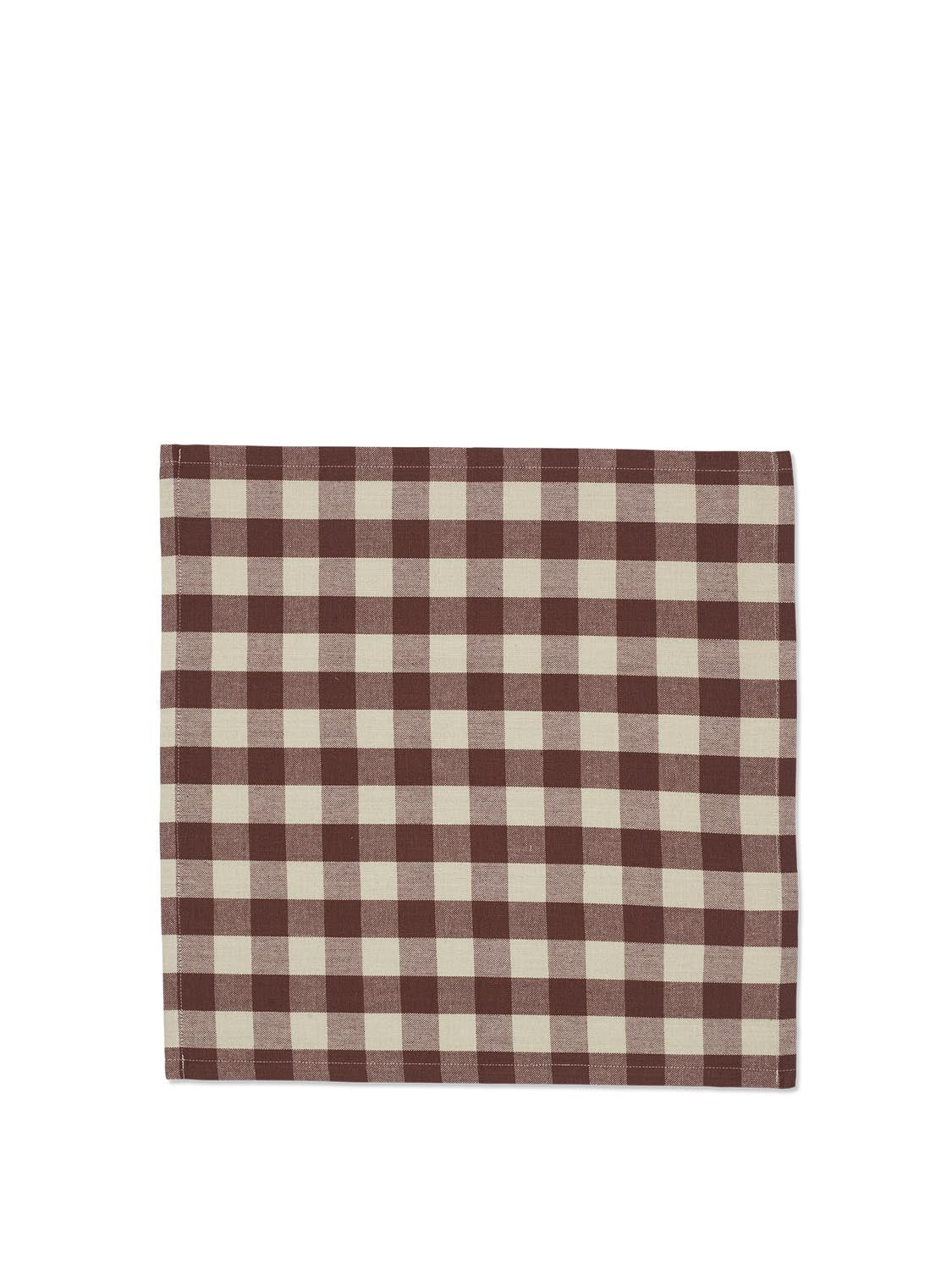 Bothy Check Napkins Set of 4  in  Cinnamon/Grey Gre präsentiert im Onlineshop von KAQTU Design AG. Servietten ist von Ferm Living