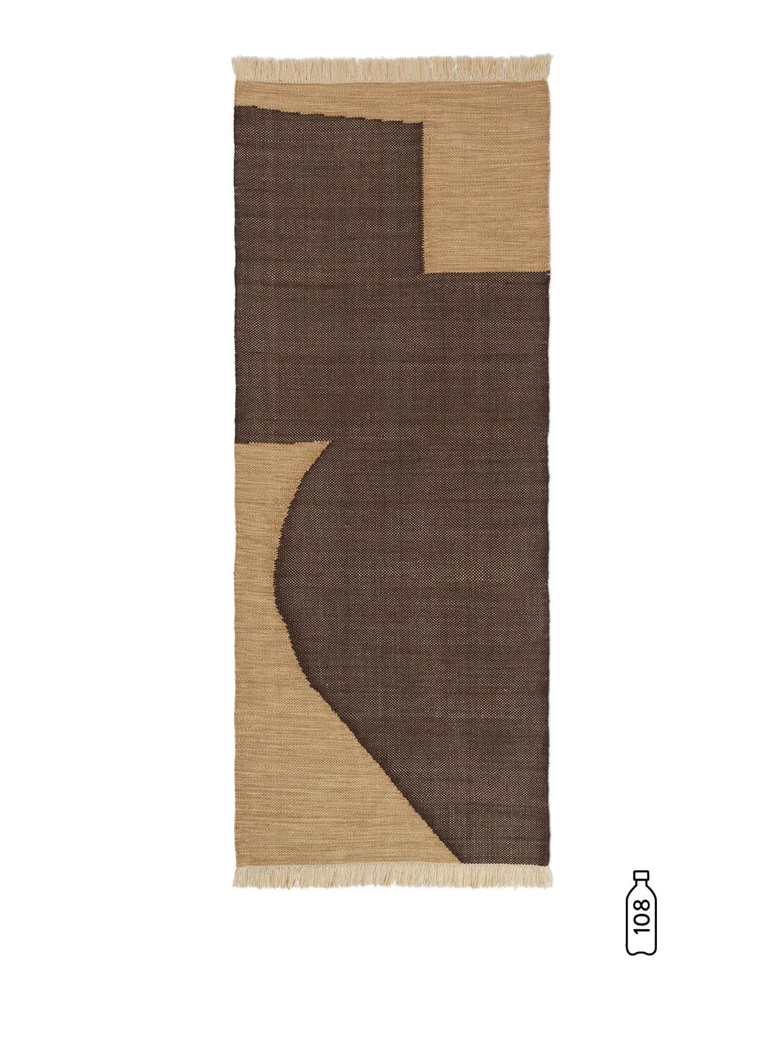 Forene Runner 80 x 200  in  Tan/Chocolate präsentiert im Onlineshop von KAQTU Design AG. Teppich ist von Ferm Living