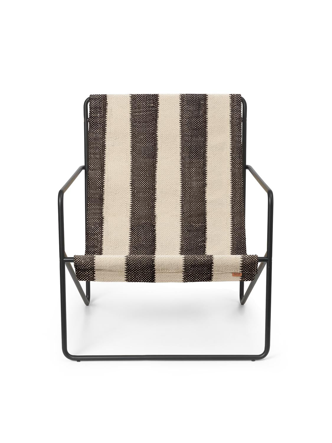 Desert Lounge Chair in Black/Offwhite/Chocolate präsentiert im Onlineshop von KAQTU Design AG. Outdoor-Sessel ist von Ferm Living