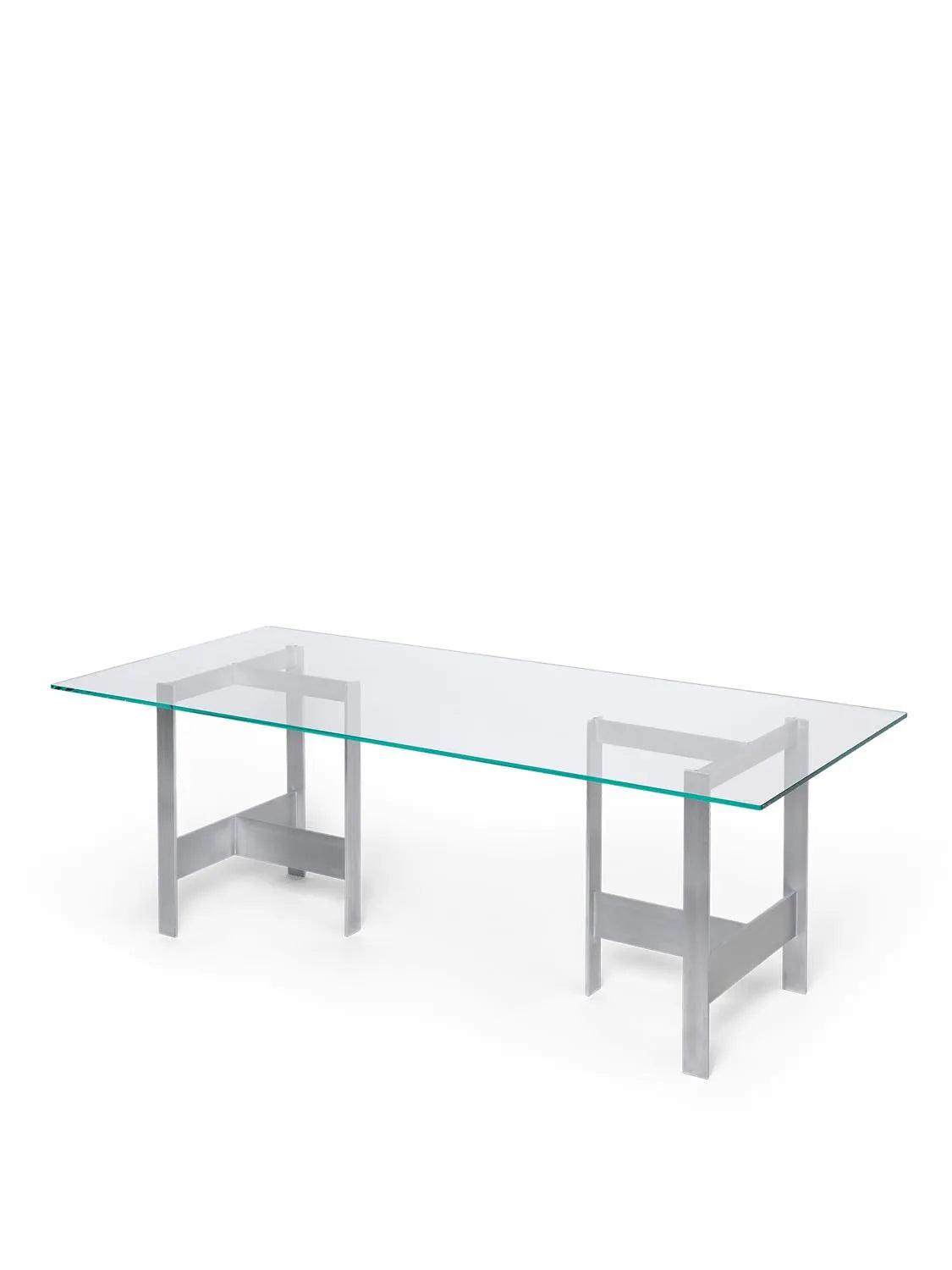 Lager Esstisch 90 x 200  in  Glass/Aluminium präsentiert im Onlineshop von KAQTU Design AG. Esstisch ist von Ferm Living