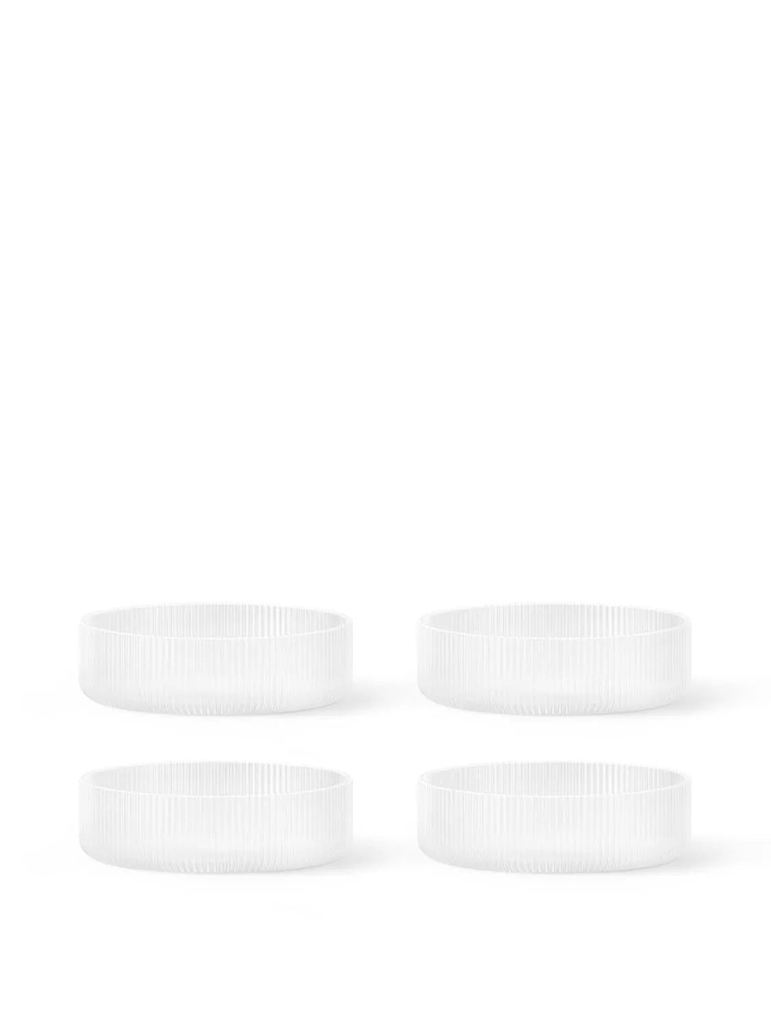 Ripple Serving Bowls Set of 4  in  Frosted präsentiert im Onlineshop von KAQTU Design AG. Schüssel ist von Ferm Living