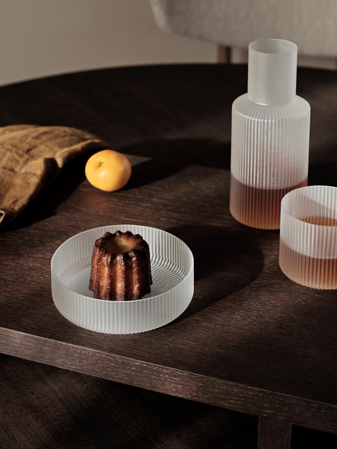 Ripple Serving Bowls Set of 4  in  Frosted präsentiert im Onlineshop von KAQTU Design AG. Schüssel ist von Ferm Living