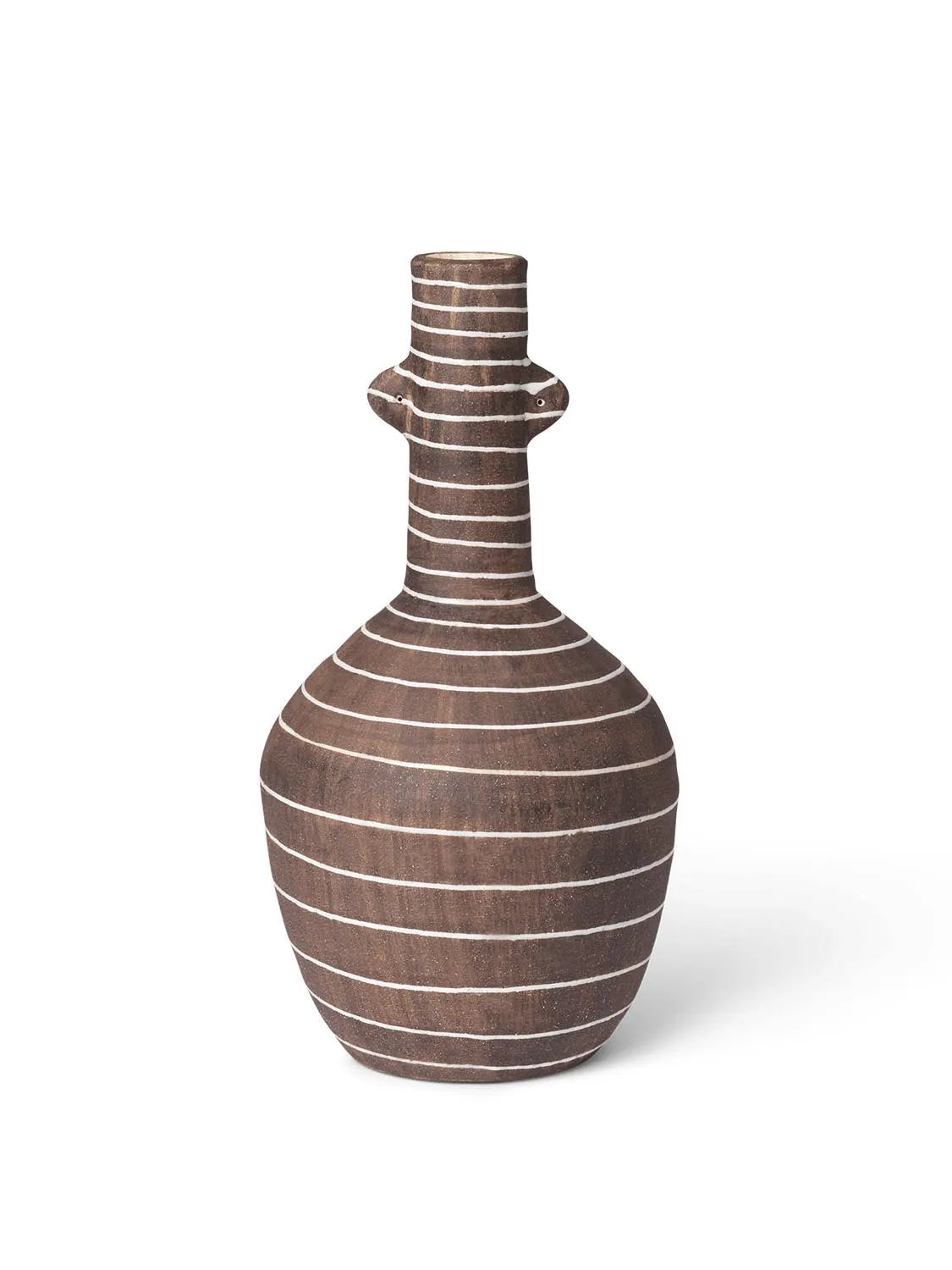 Brura Vase  in  Coffee/White präsentiert im Onlineshop von KAQTU Design AG. Vase ist von Ferm Living