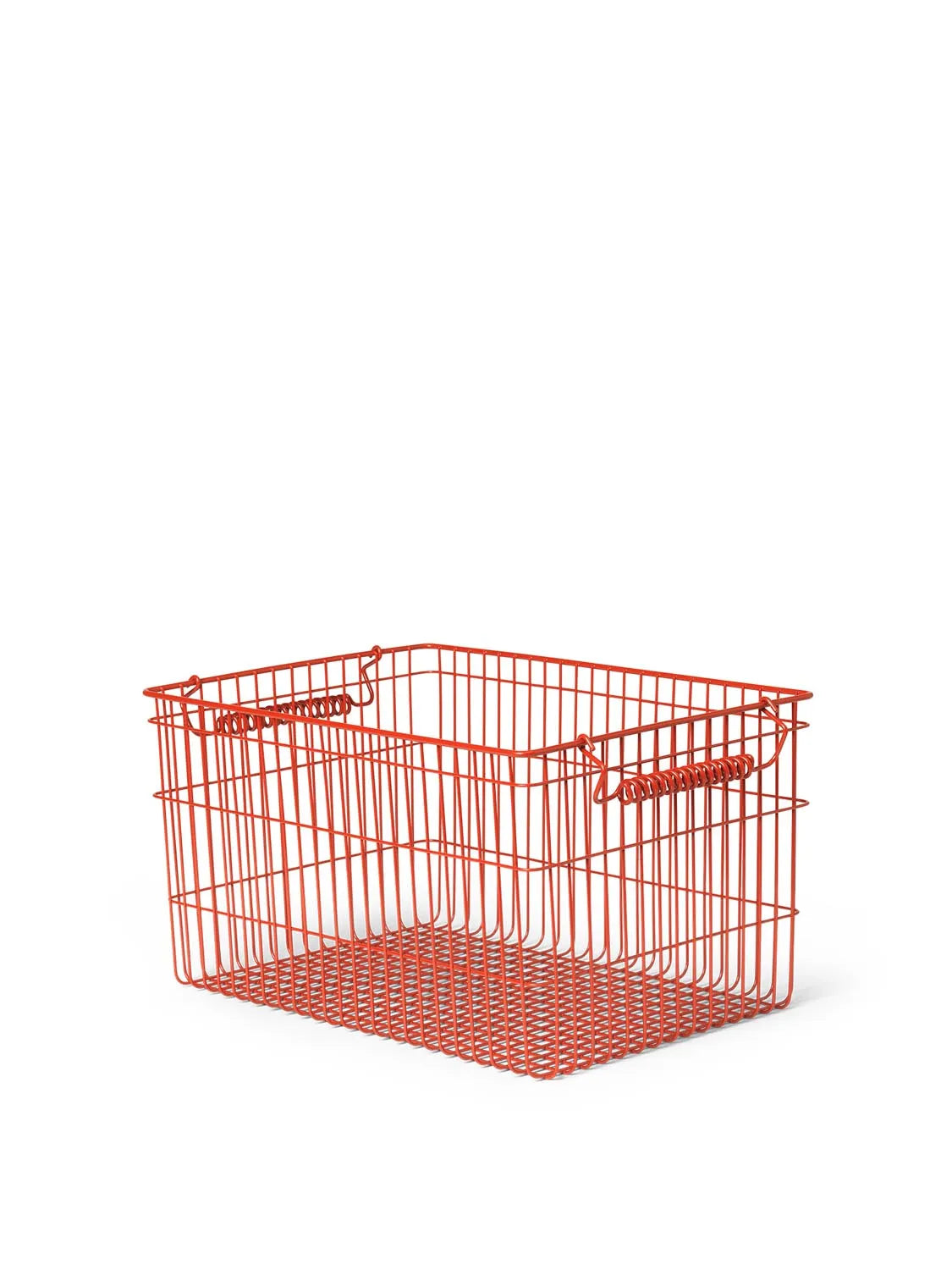 Cala stapelbar Körbe Set of 2  in  Poppy Red präsentiert im Onlineshop von KAQTU Design AG. Aufbewahrungskorb ist von Ferm Living