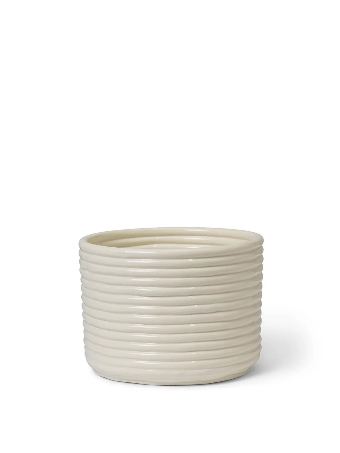 Corduroy Pot in Offwhite präsentiert im Onlineshop von KAQTU Design AG. Pflanzentopf ist von Ferm Living