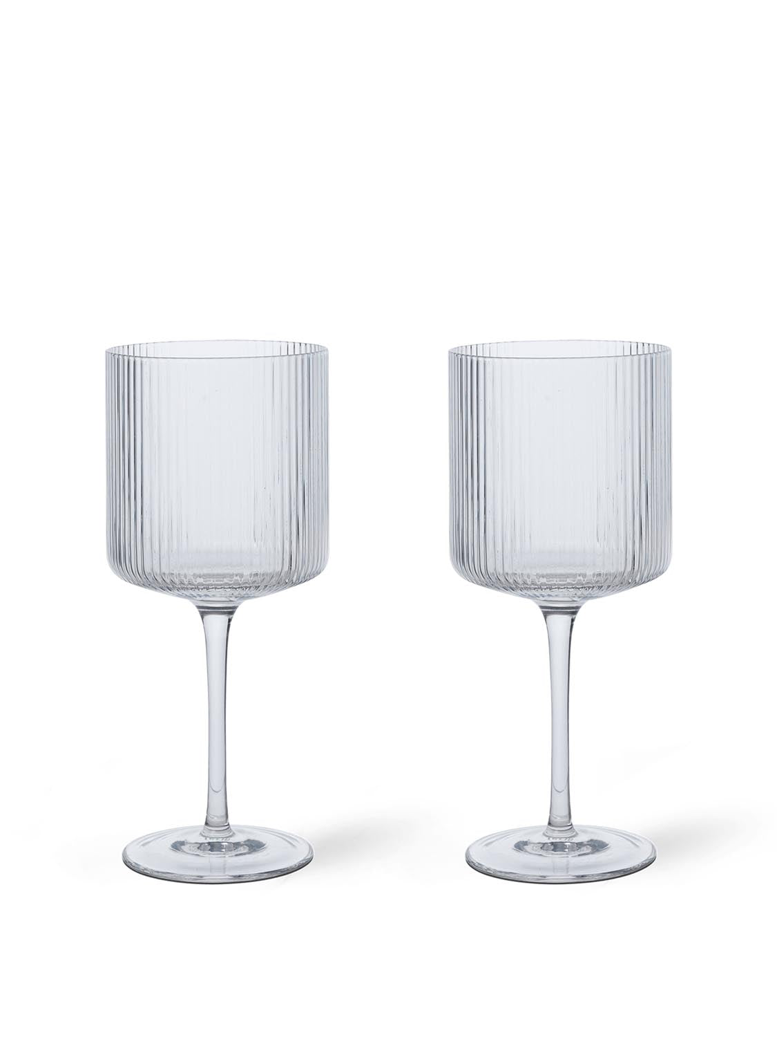 Ripple Rotwein Gläser Set of 2  in  Clear präsentiert im Onlineshop von KAQTU Design AG. Wein- & Sektglas ist von Ferm Living