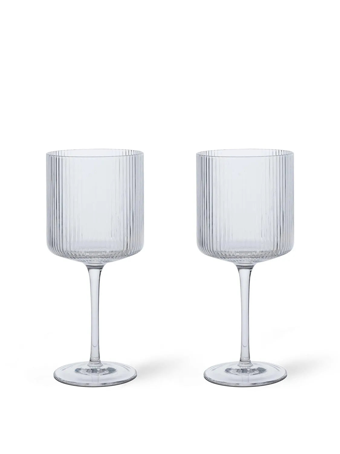 Ripple Rotwein Gläser Set of 2  in  Clear präsentiert im Onlineshop von KAQTU Design AG. Wein- & Sektglas ist von Ferm Living