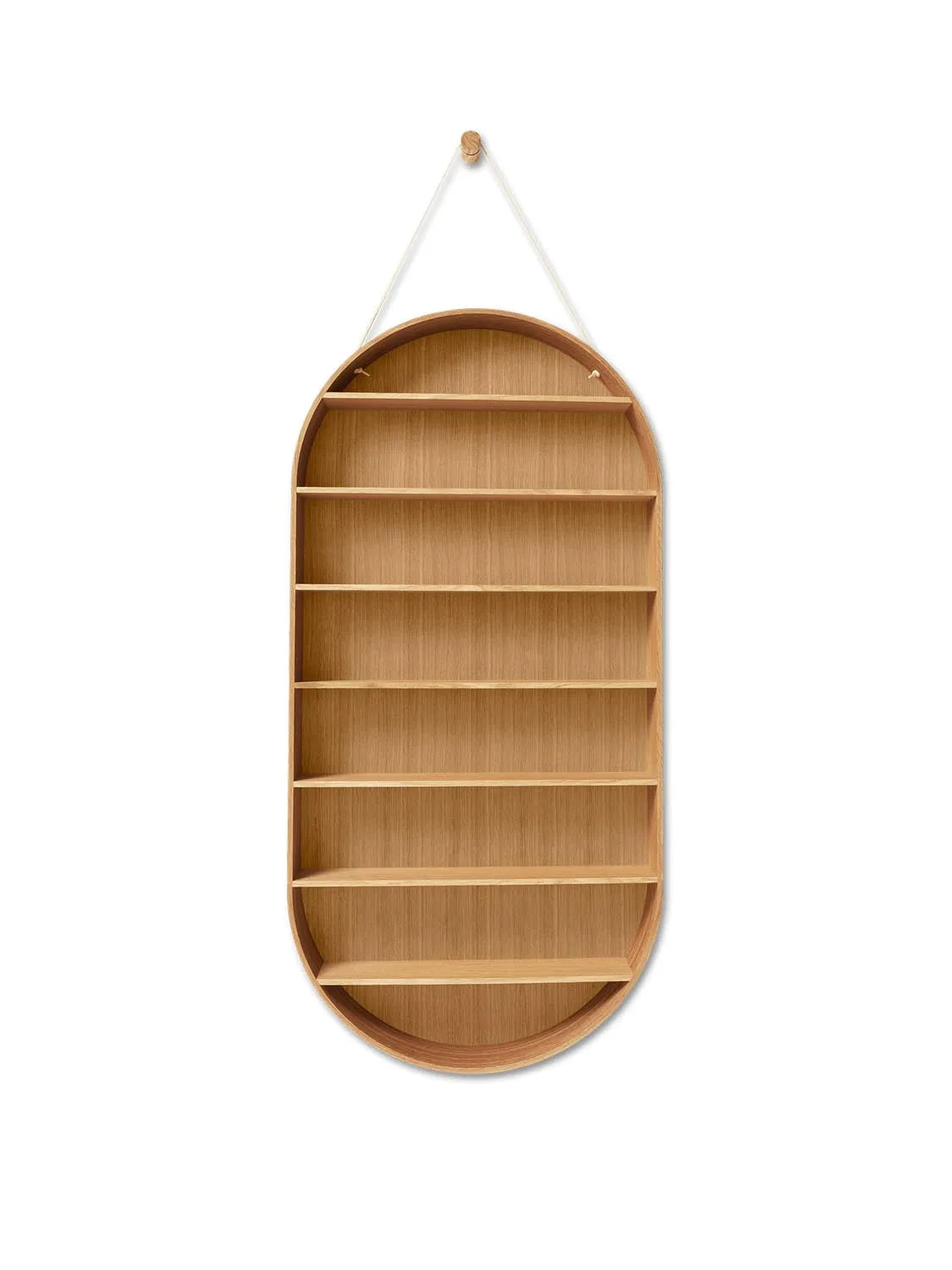 Oval Dorm  in  Oiled Oak präsentiert im Onlineshop von KAQTU Design AG. Wandregal ist von Ferm Living